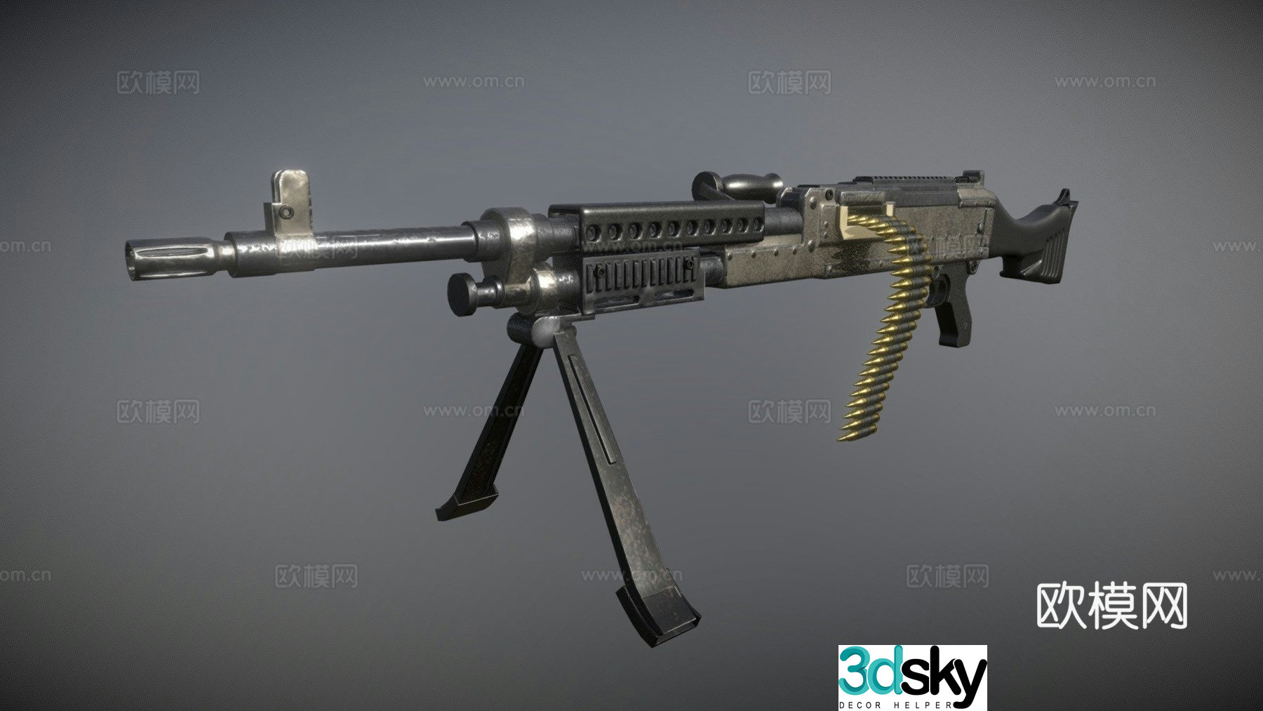 M240B machine gun 3d model