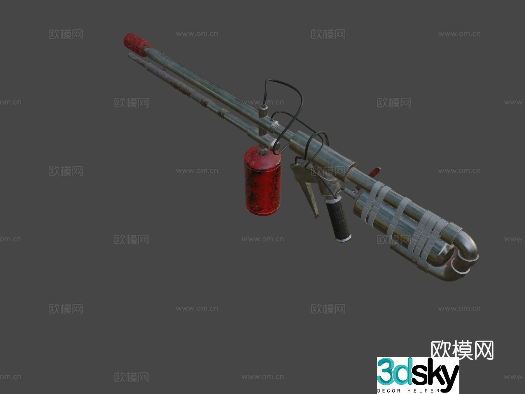 Flamethrower The Last of Us fan art 3d model