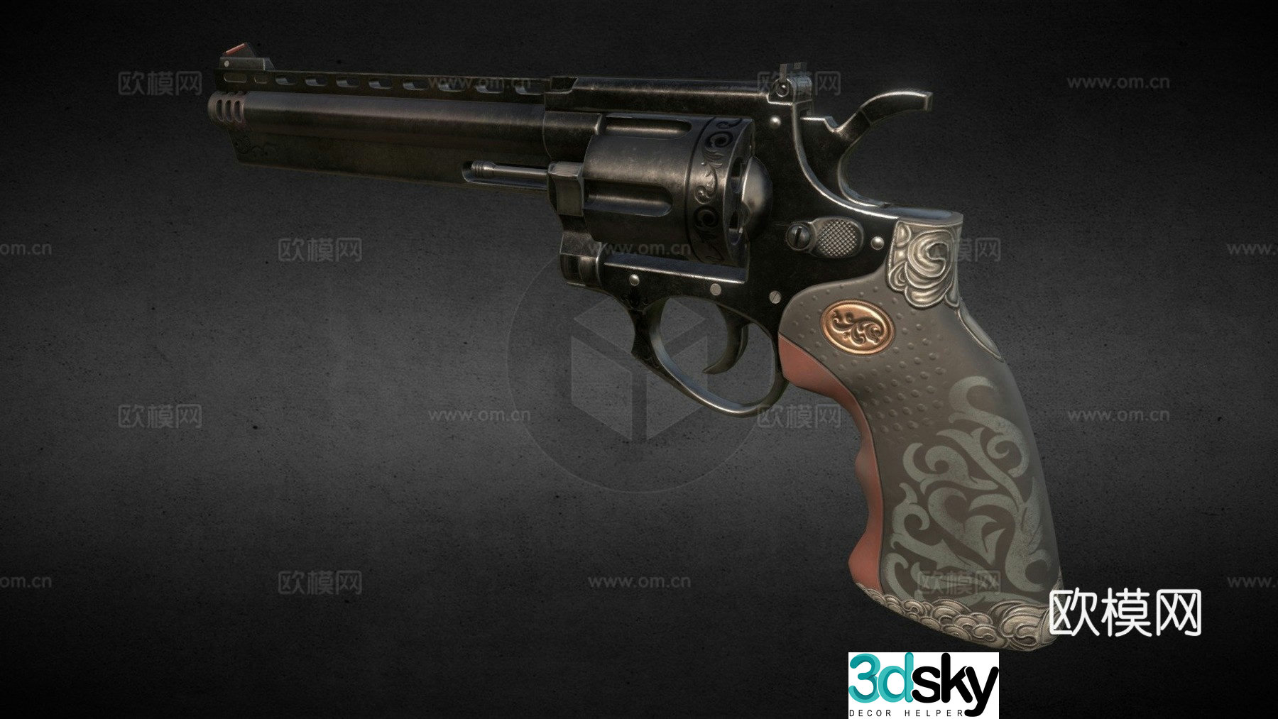 Sheriff gun v06 3d model