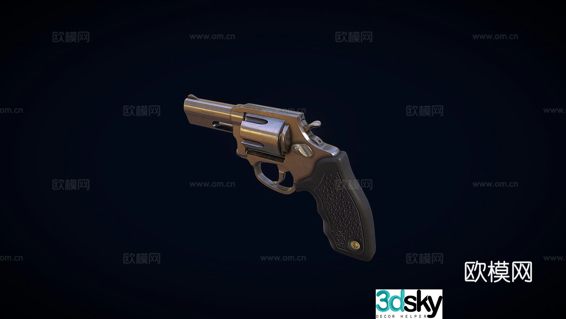 magnum revolver 3d model