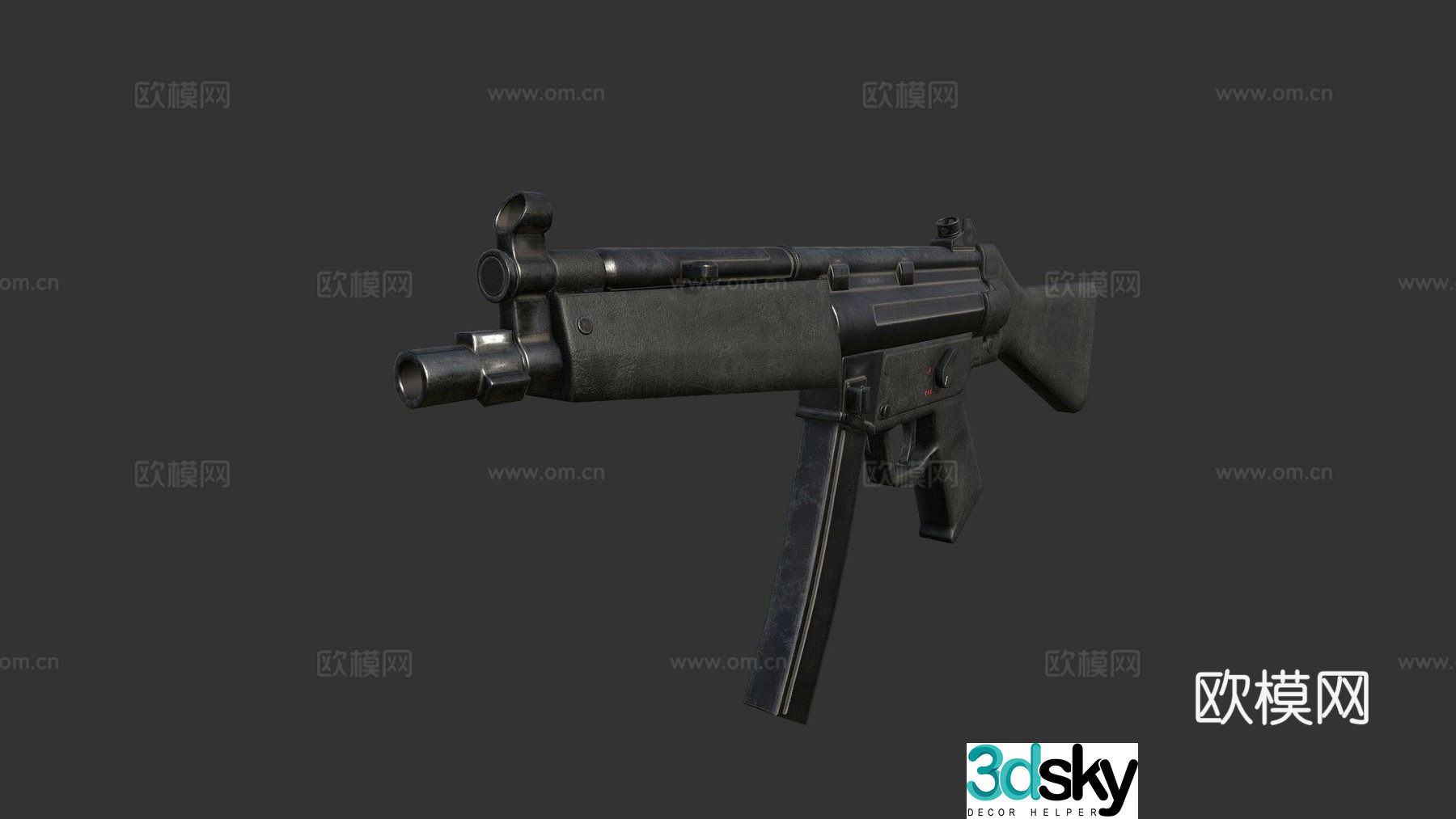 submachine gun 3d model