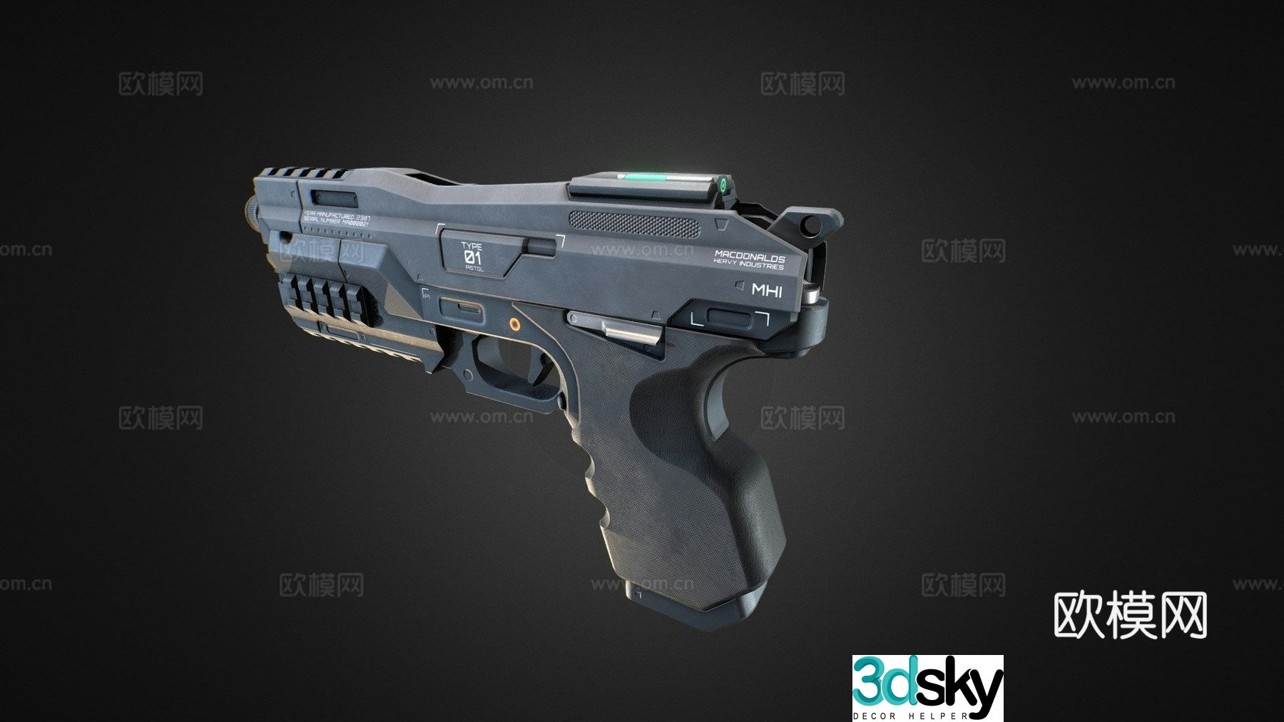 MHIP1 pistol 3d model