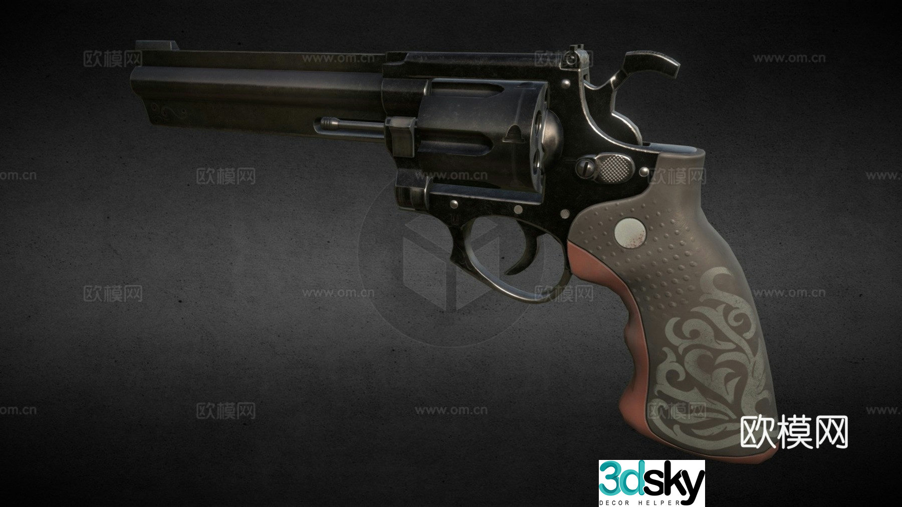Sheriff gun v05 3d model