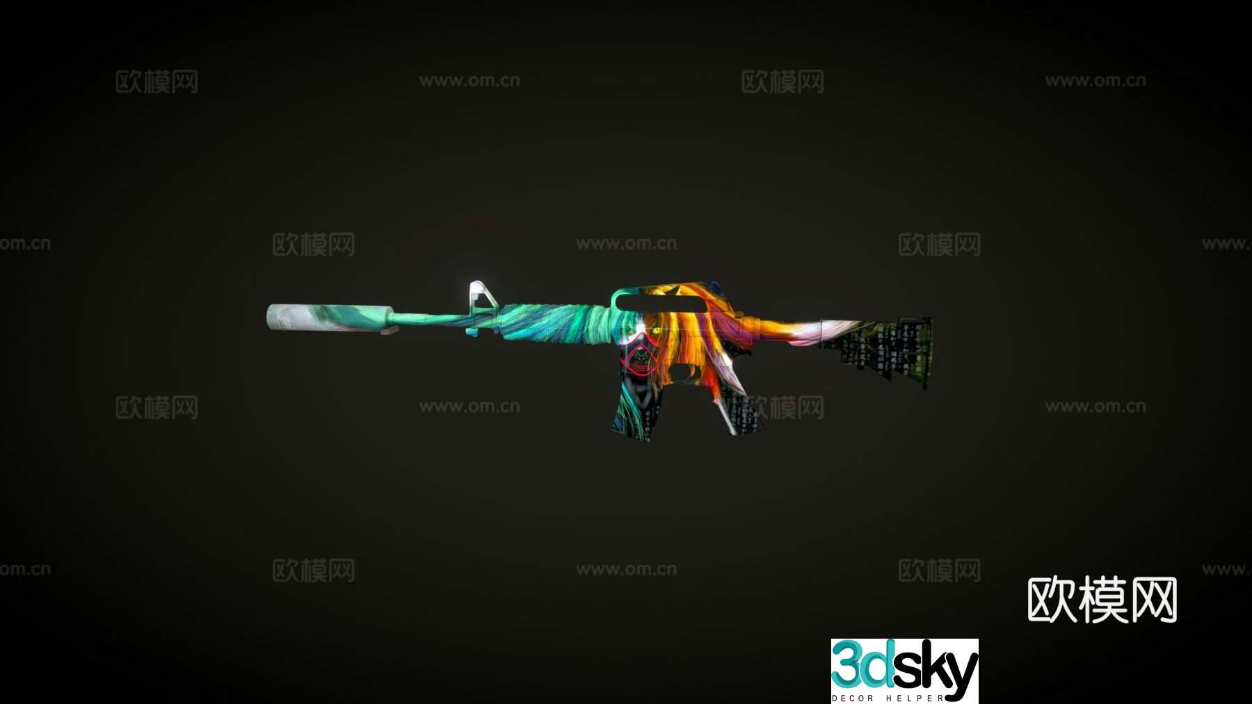 M4a1S Fox Fairy 3d model 3d model