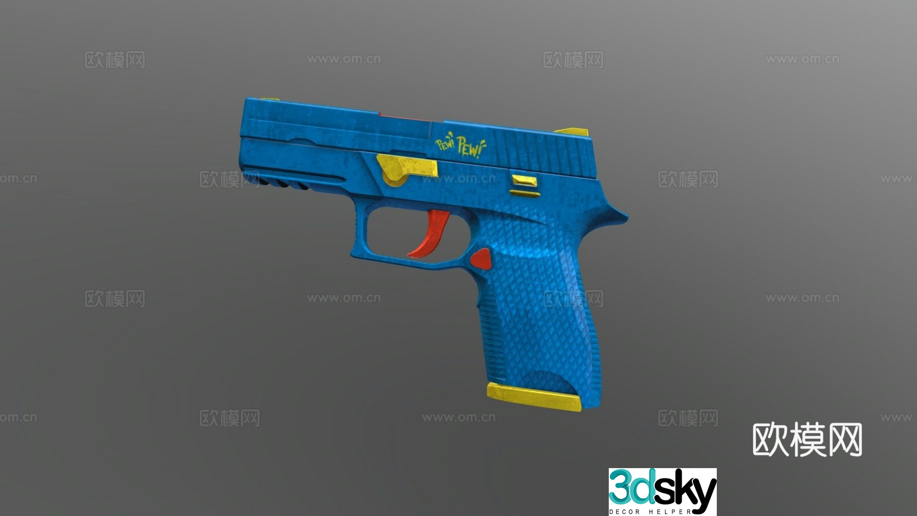 P250 water pistol 3d model
