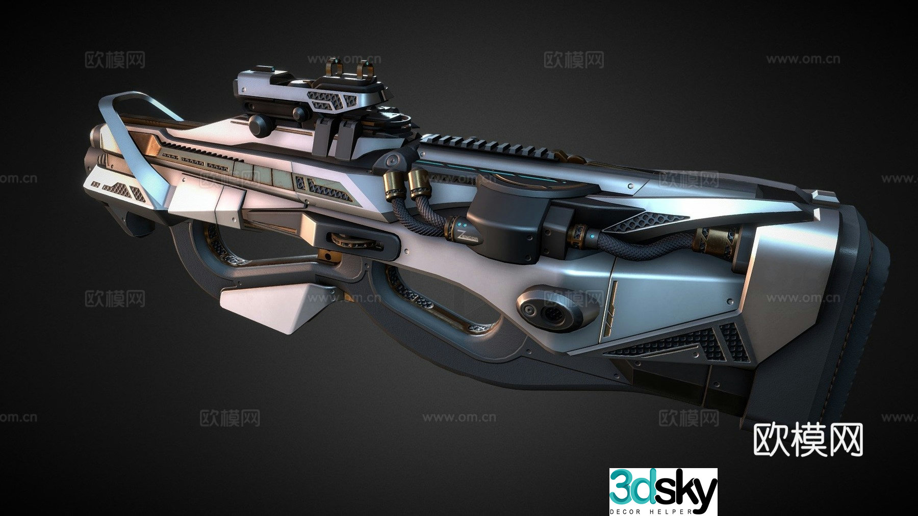 Zen core submachine gun 3d model