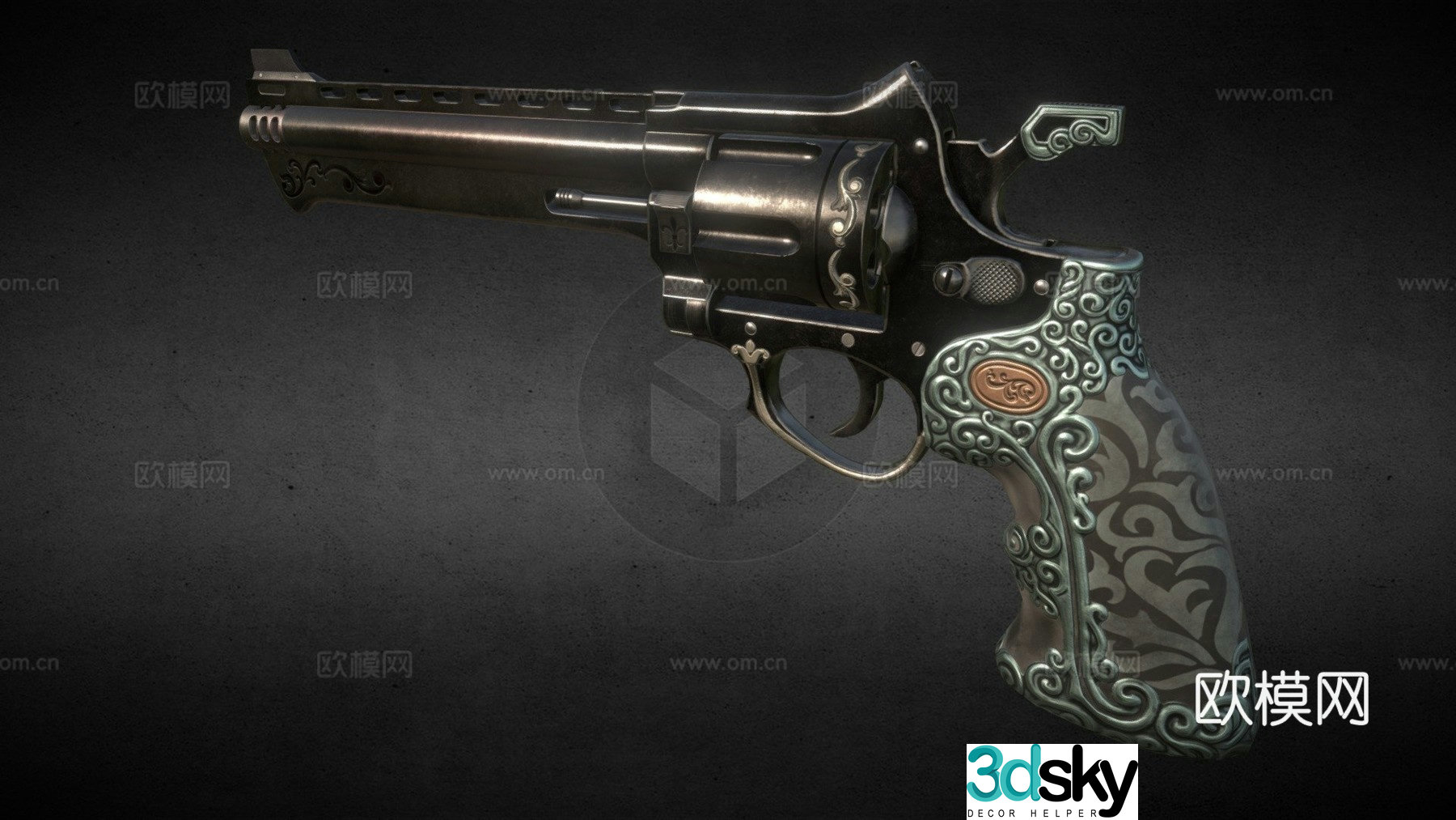 Sheriff gun v07 3d model