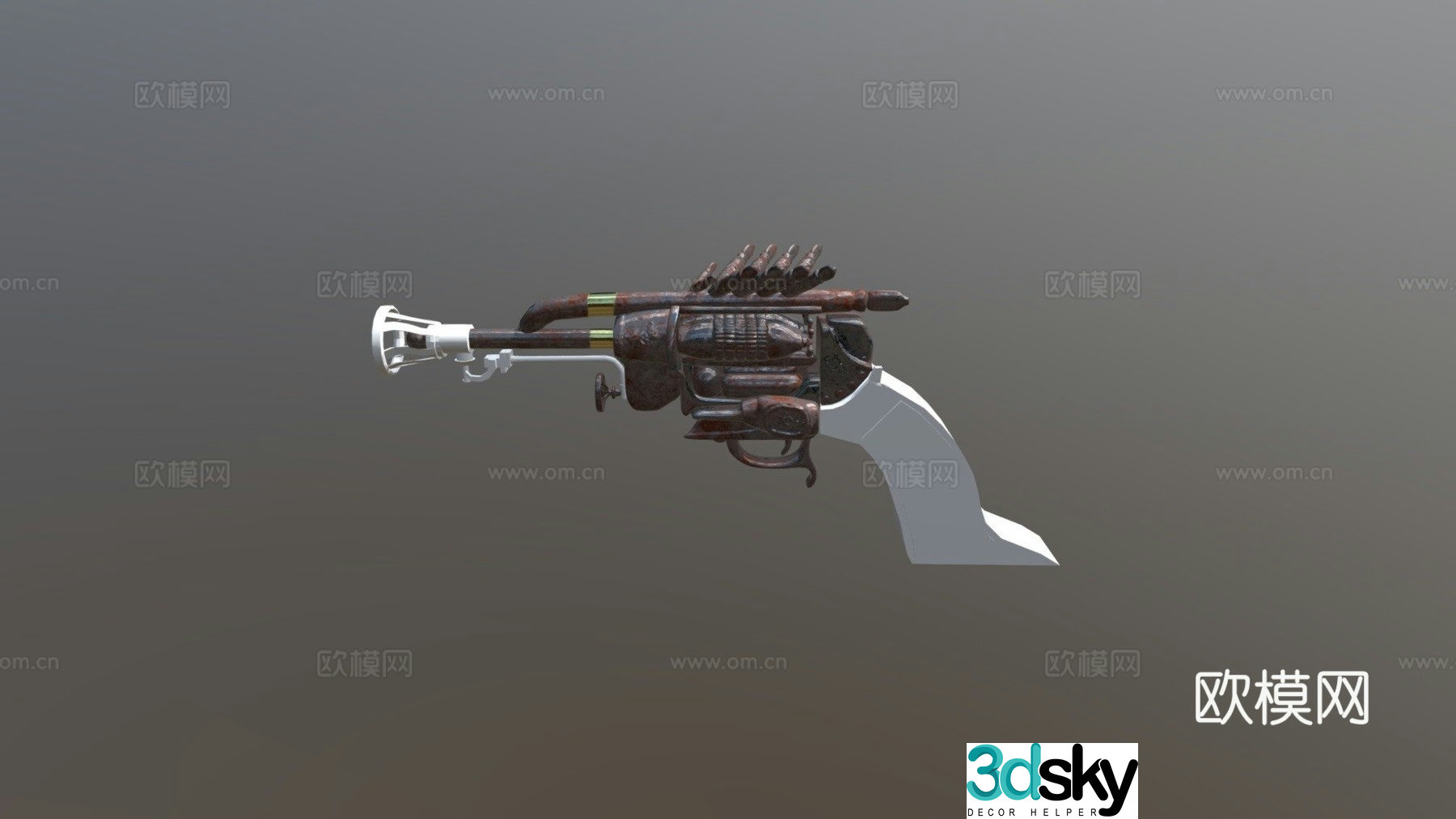 steampunk gun 3d model