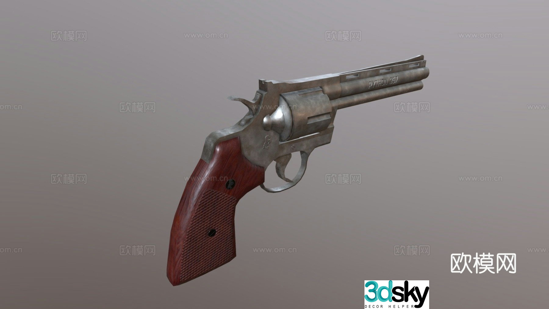 Anaconda revolver 3d model
