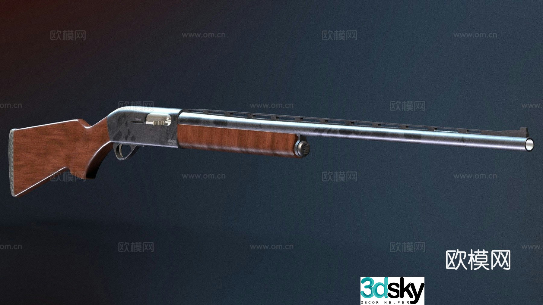 Italian hunting shotgun 3d model