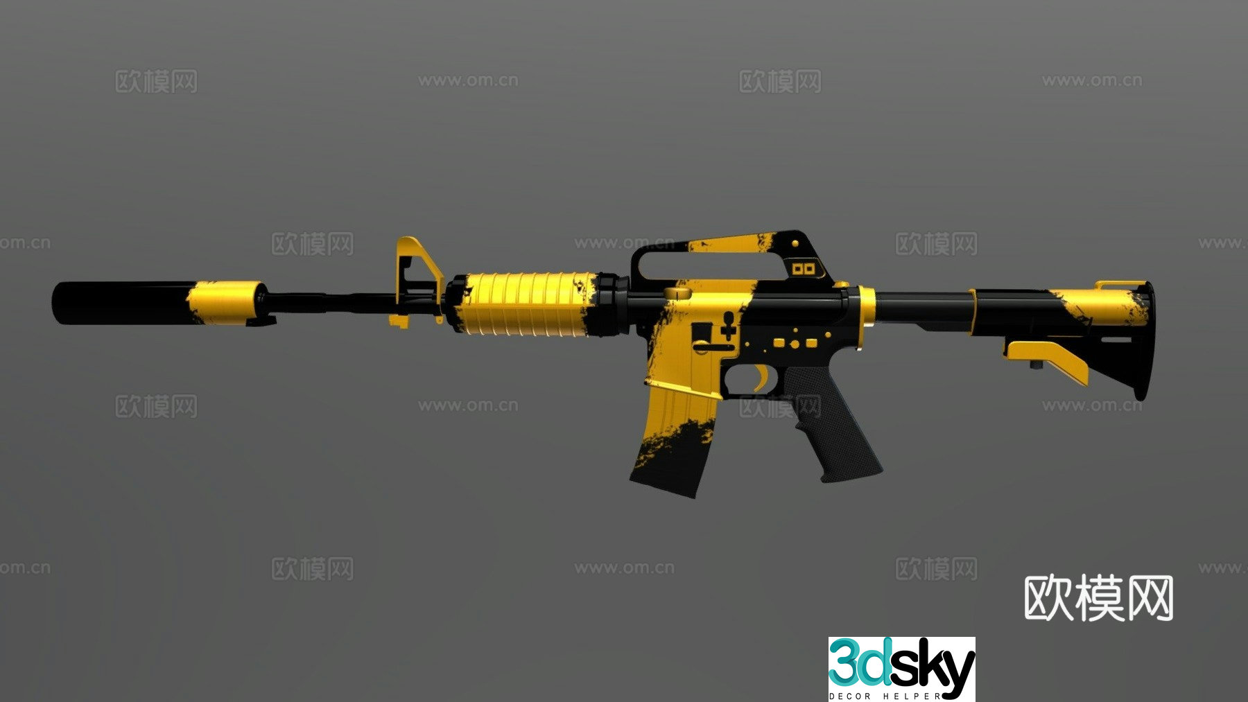 M4A1S area 0 3d model 3d model