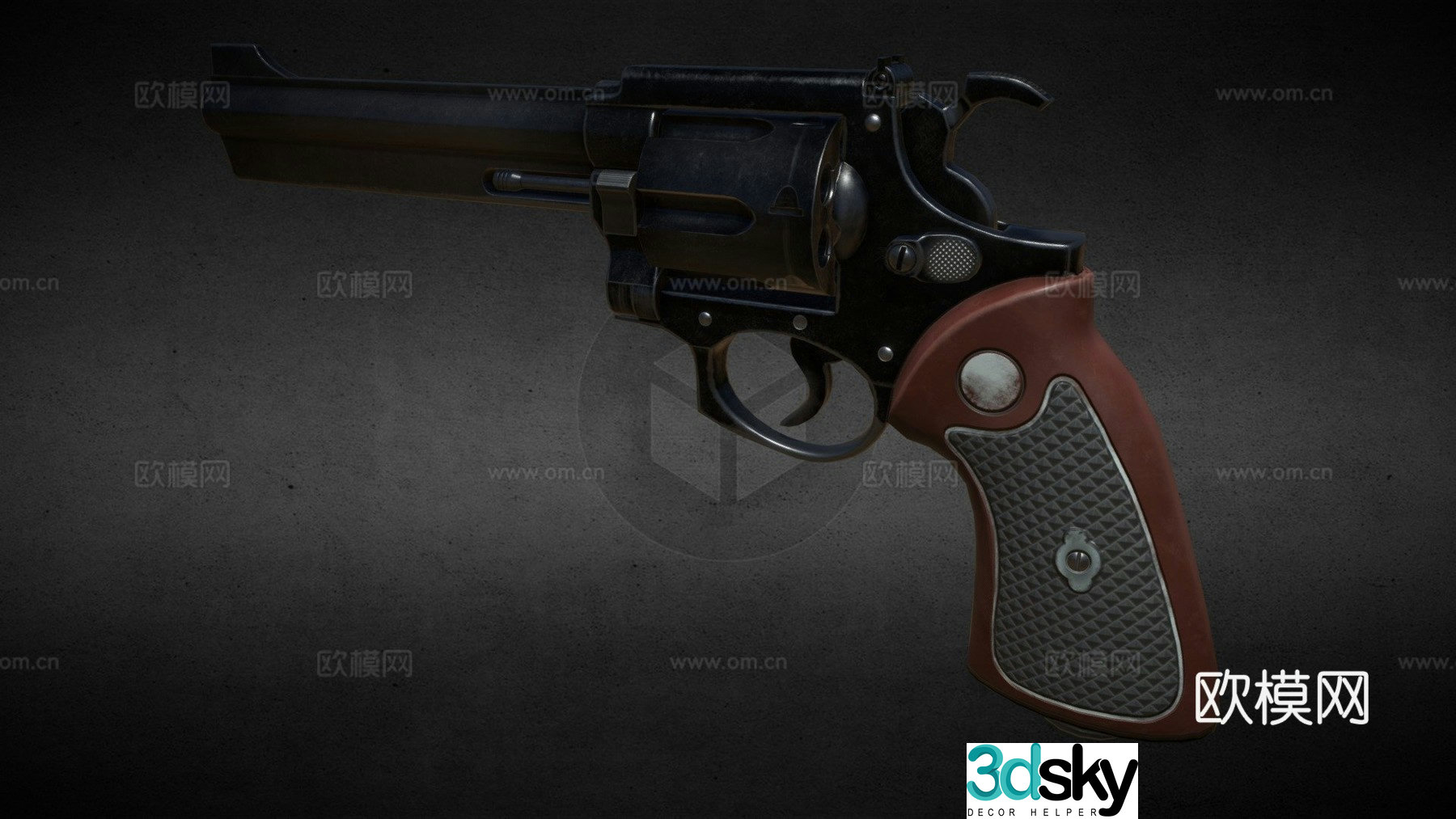 Sheriff gun v04 3d model 3d model