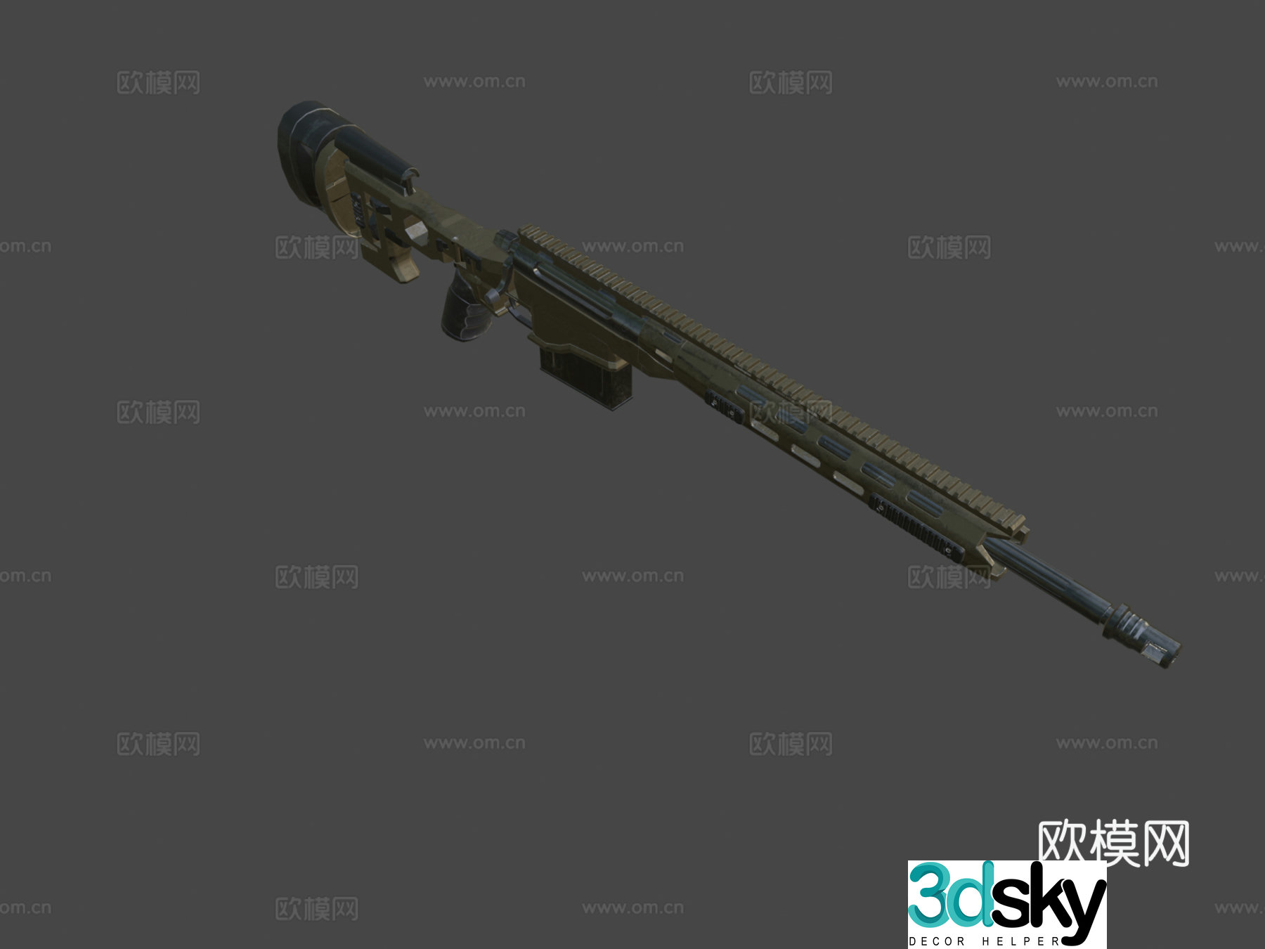 MSR sniper rifle Thea Crystal 3d model
