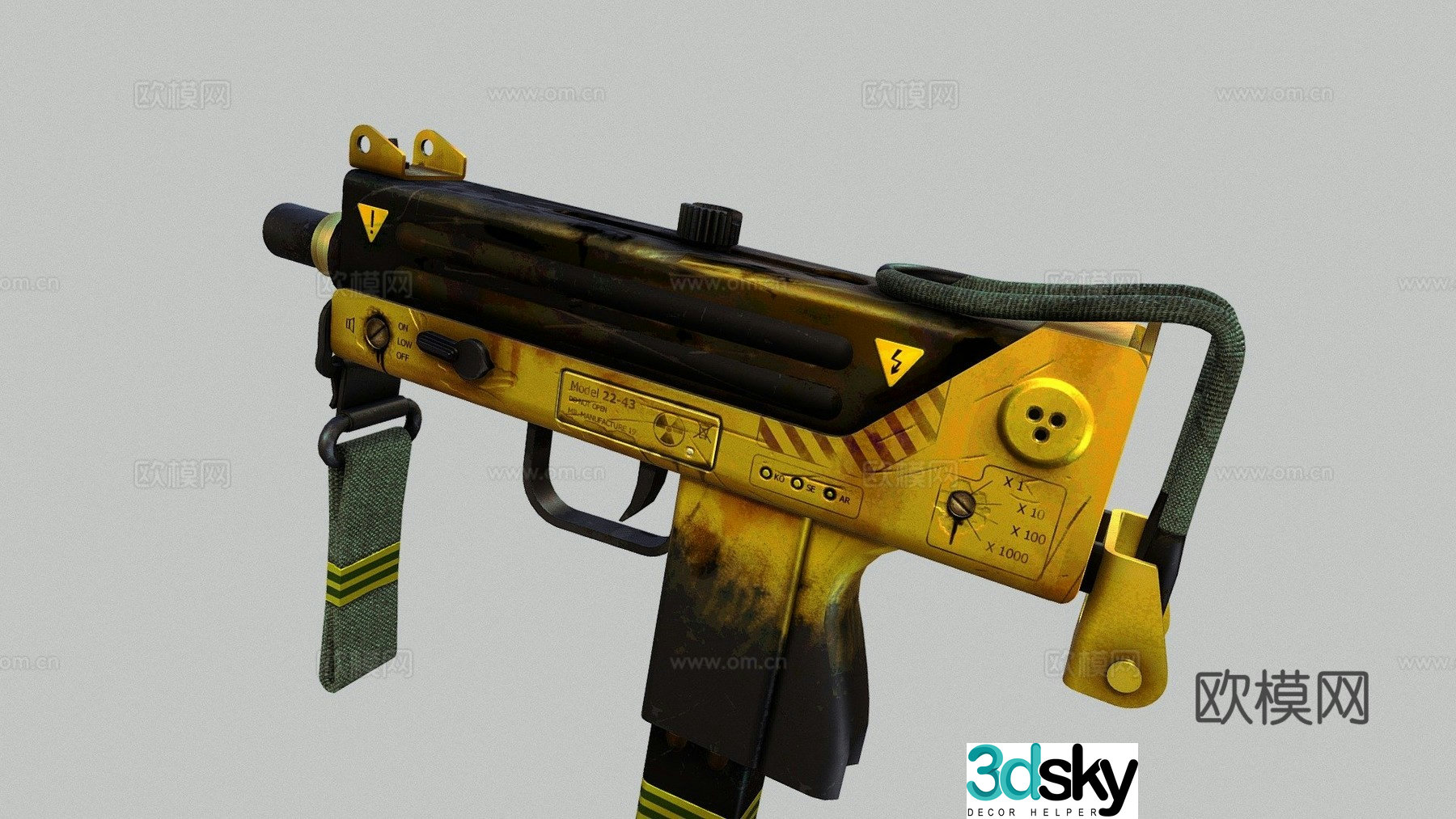 MAC10 submachine gun 3d model