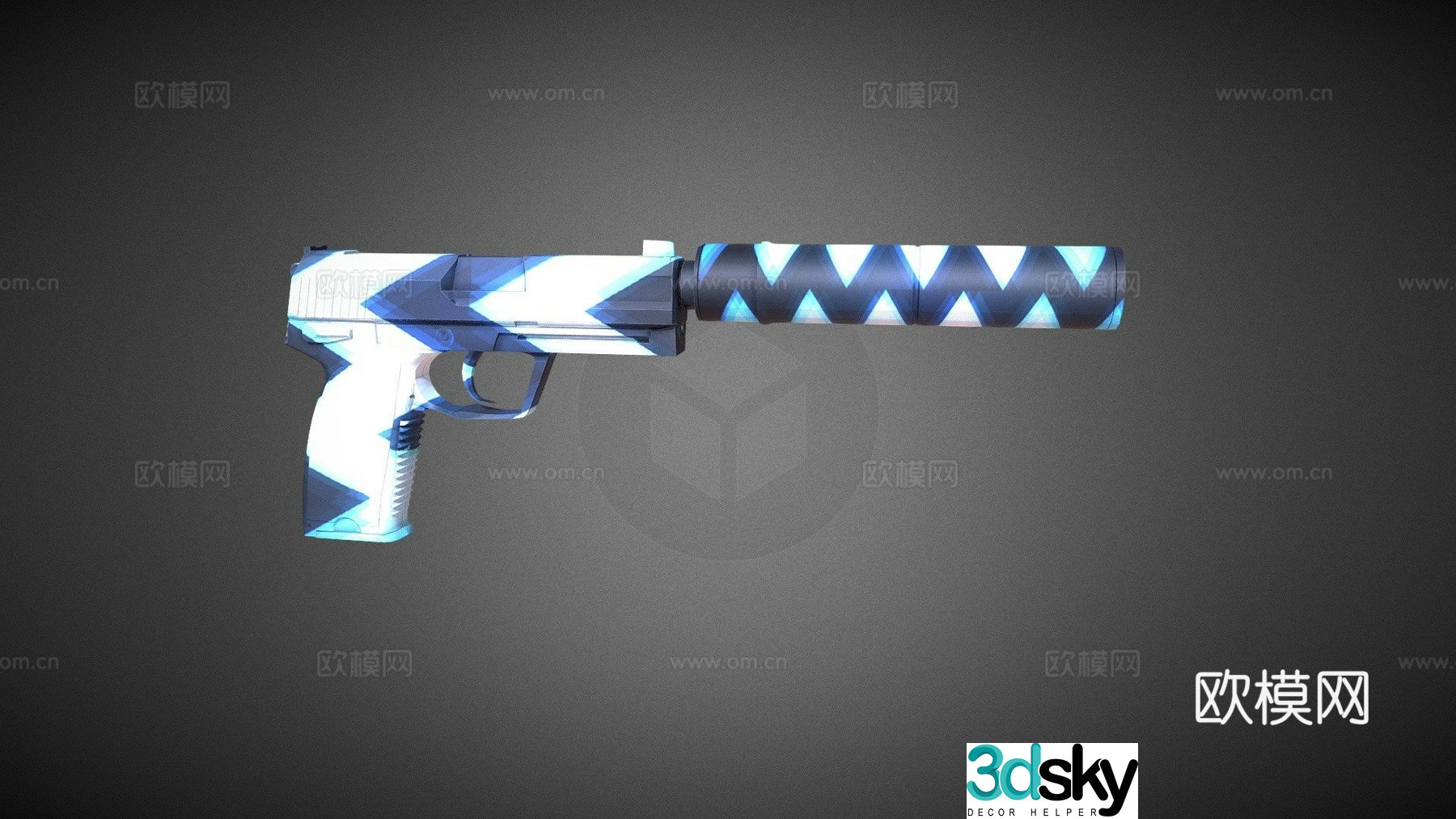 USP proton gun 3d model
