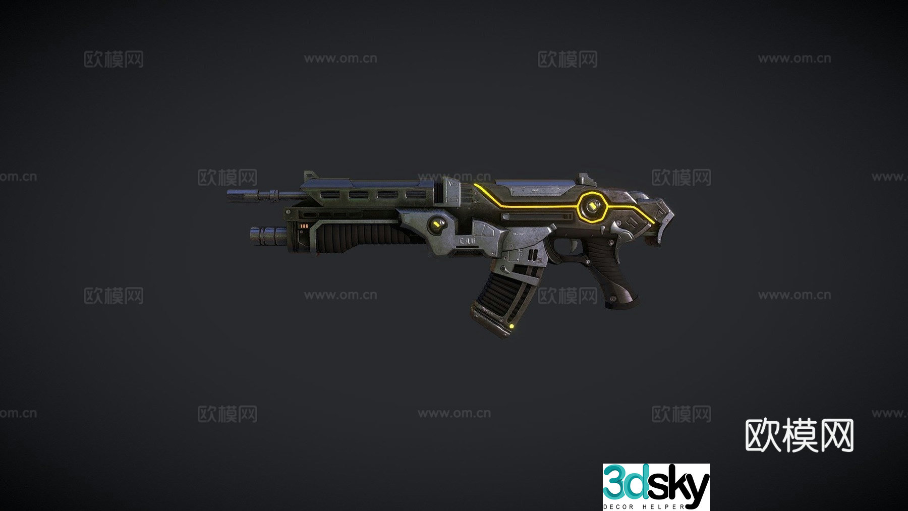 war machine assault rifle 3d model