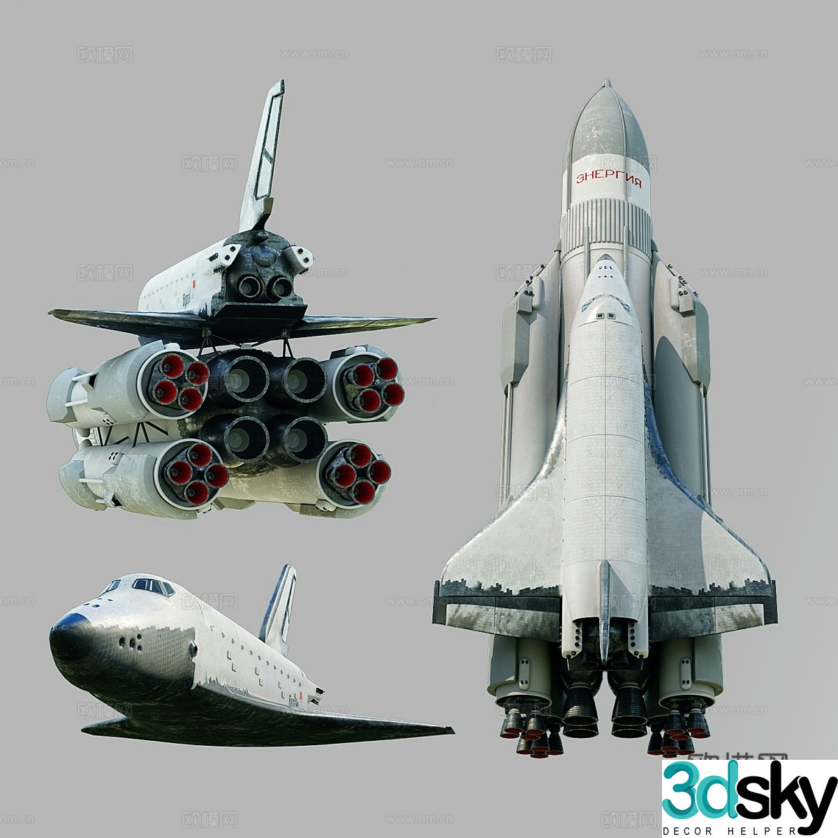 Buran with energy 3d model