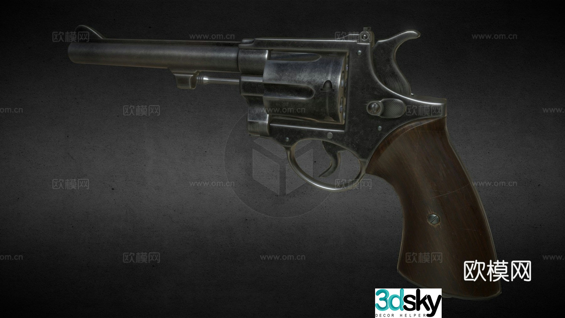 Sheriff gun v02 3d model