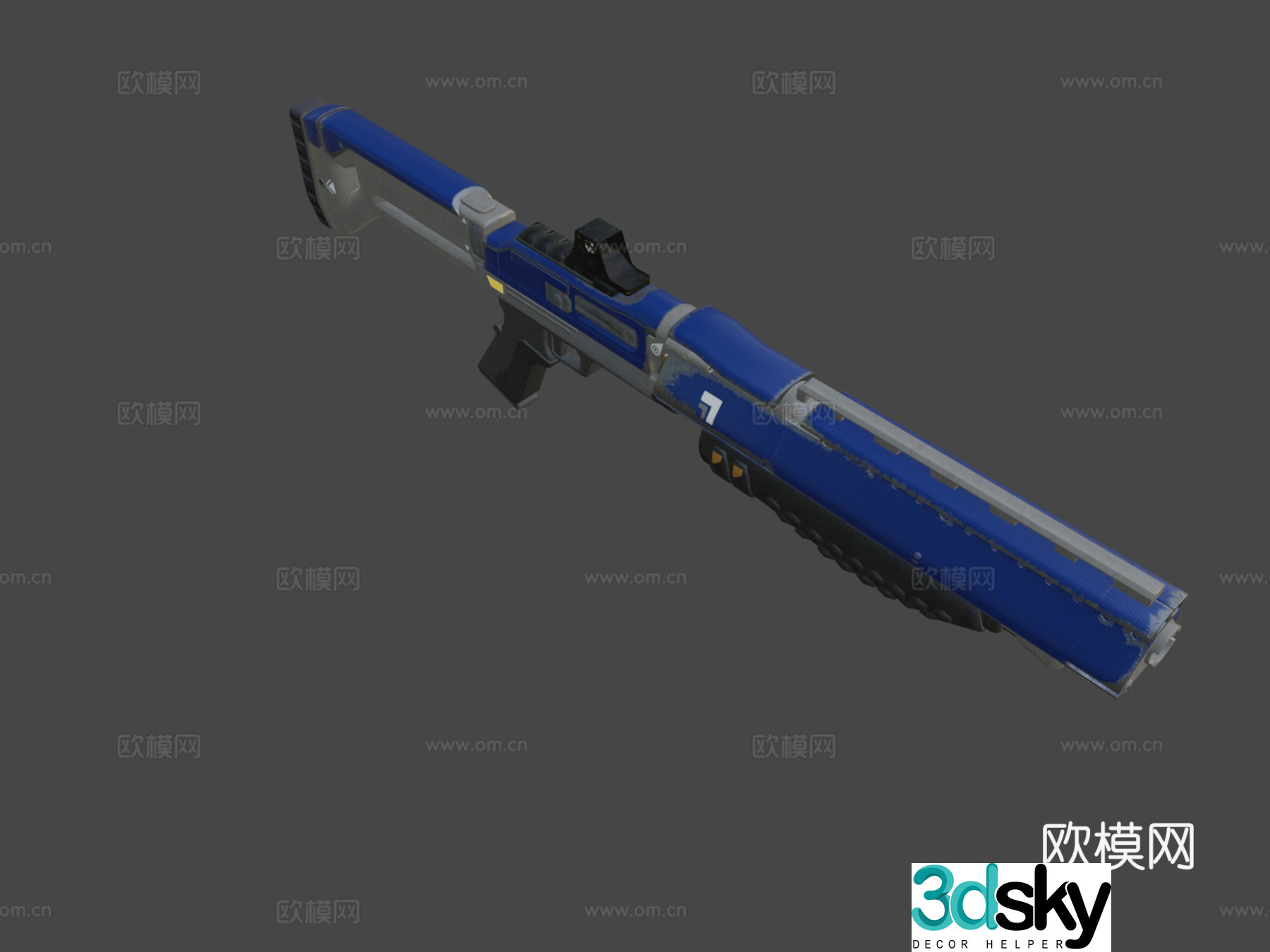 destiny shotgun 3d model