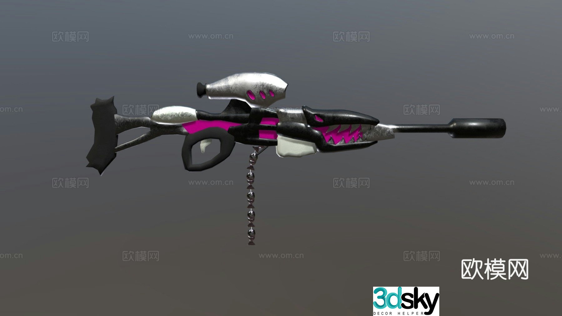 Baby shark sniper rifle 3d model
