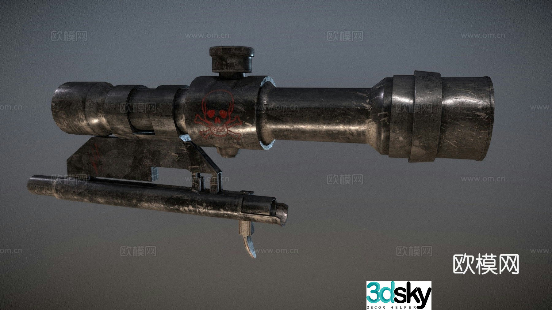 Rifle scope 3d model