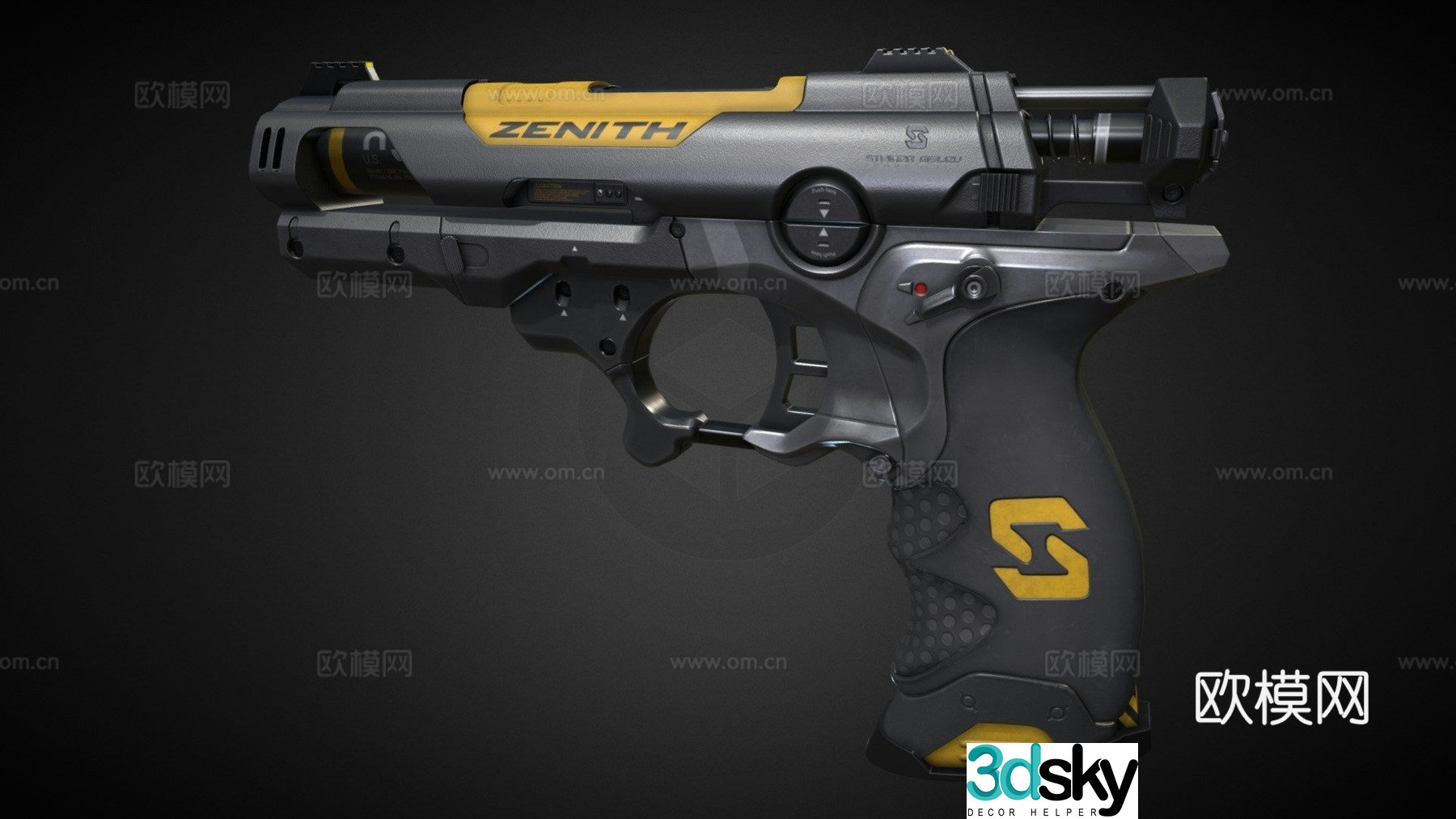Deus Ex stun gun 3d model