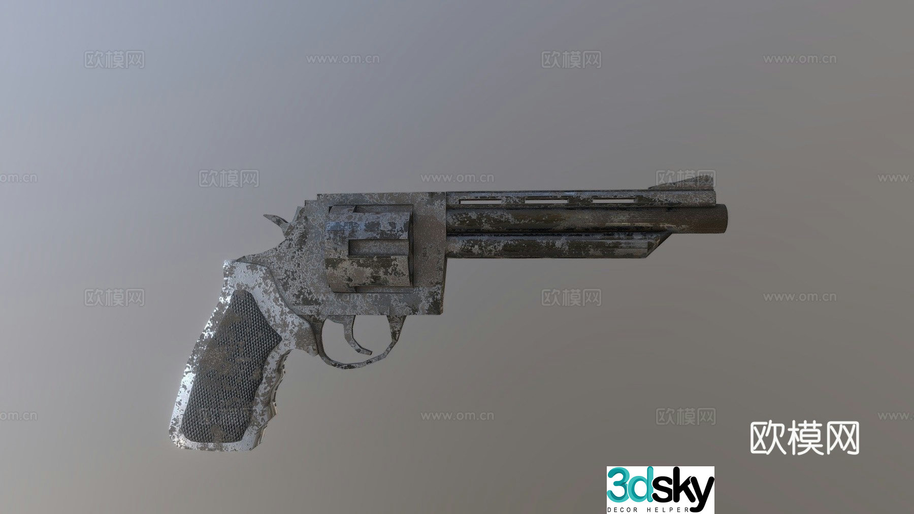 dirty revolver 3d model