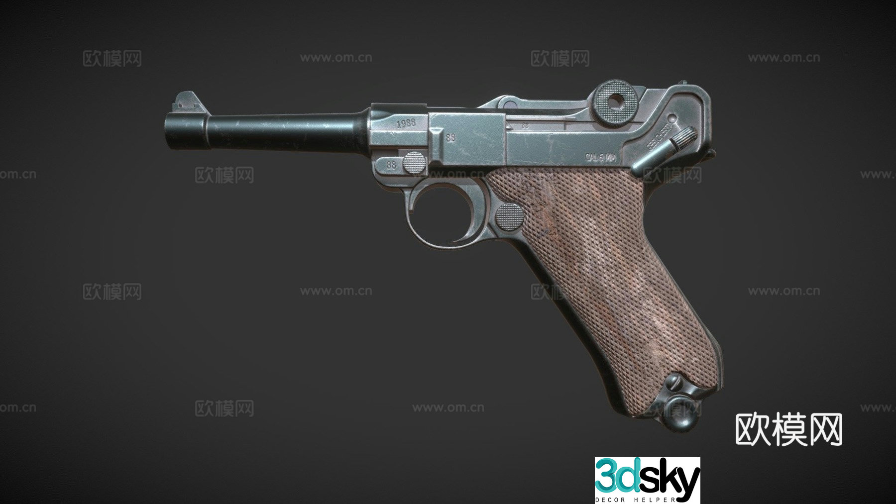 Ruger pistol 3d model