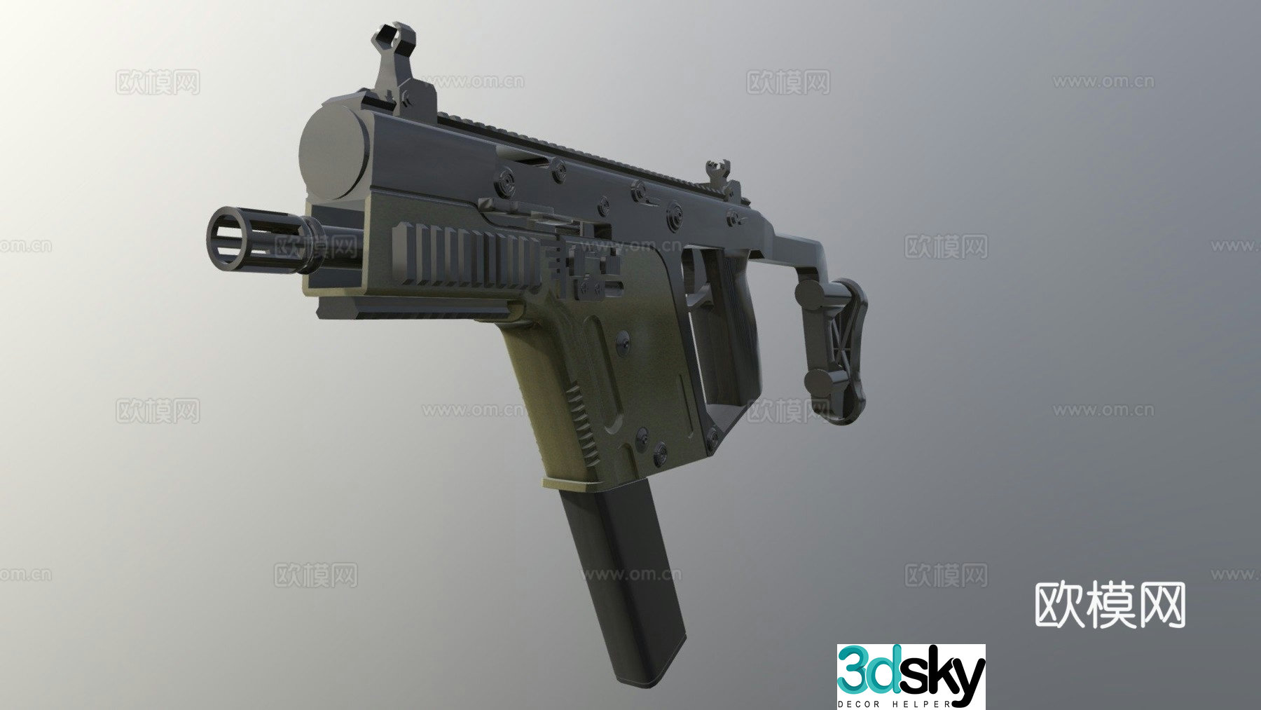 Kress vector 45ACP submachine gun 3d model