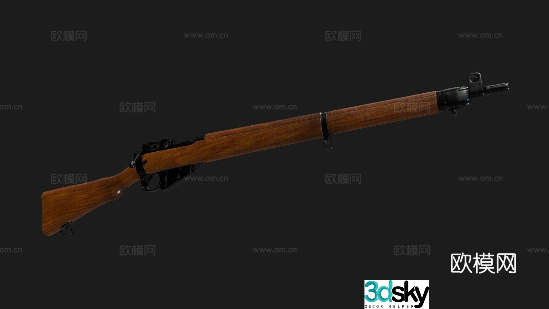Lee Enfield No.4 Mk 2 3d model
