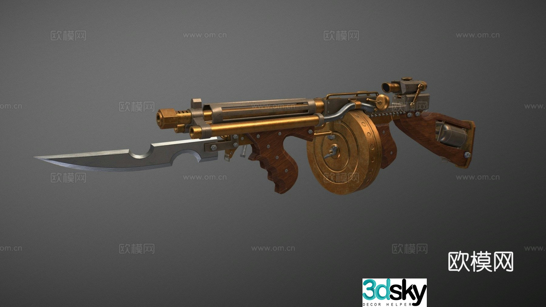 submachine gun 3d model