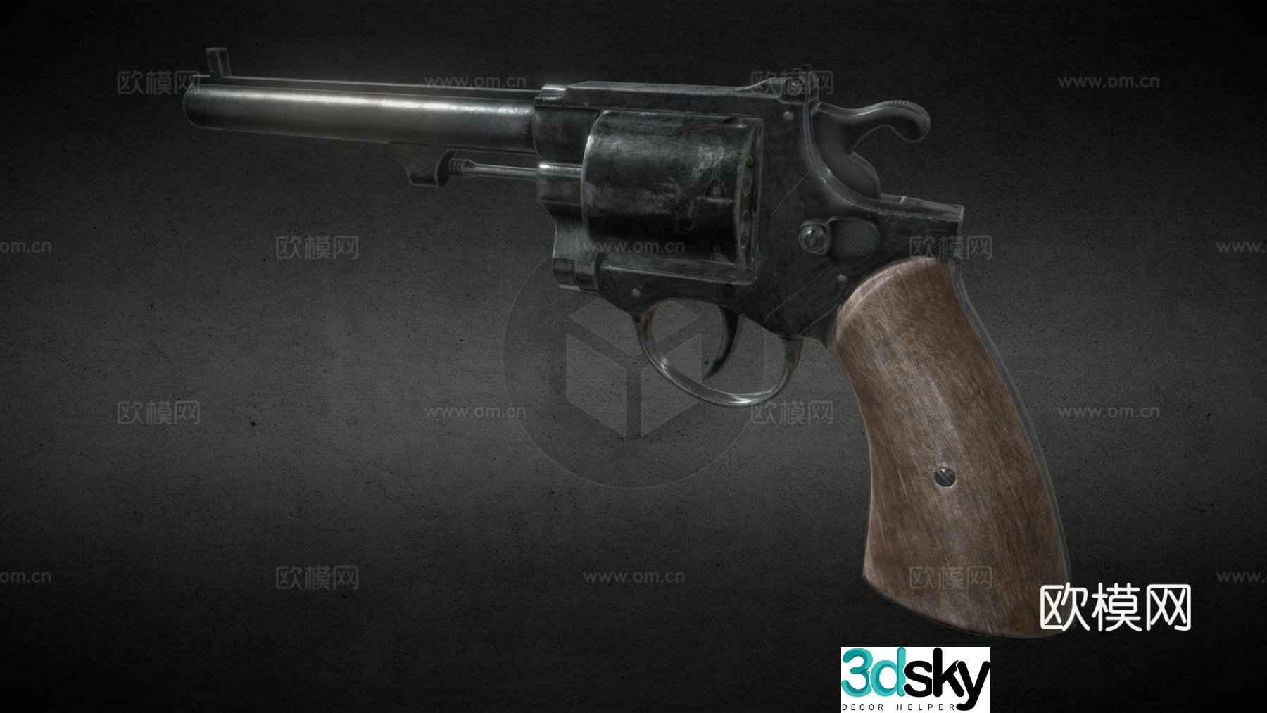 Sheriff gun v01 3d model
