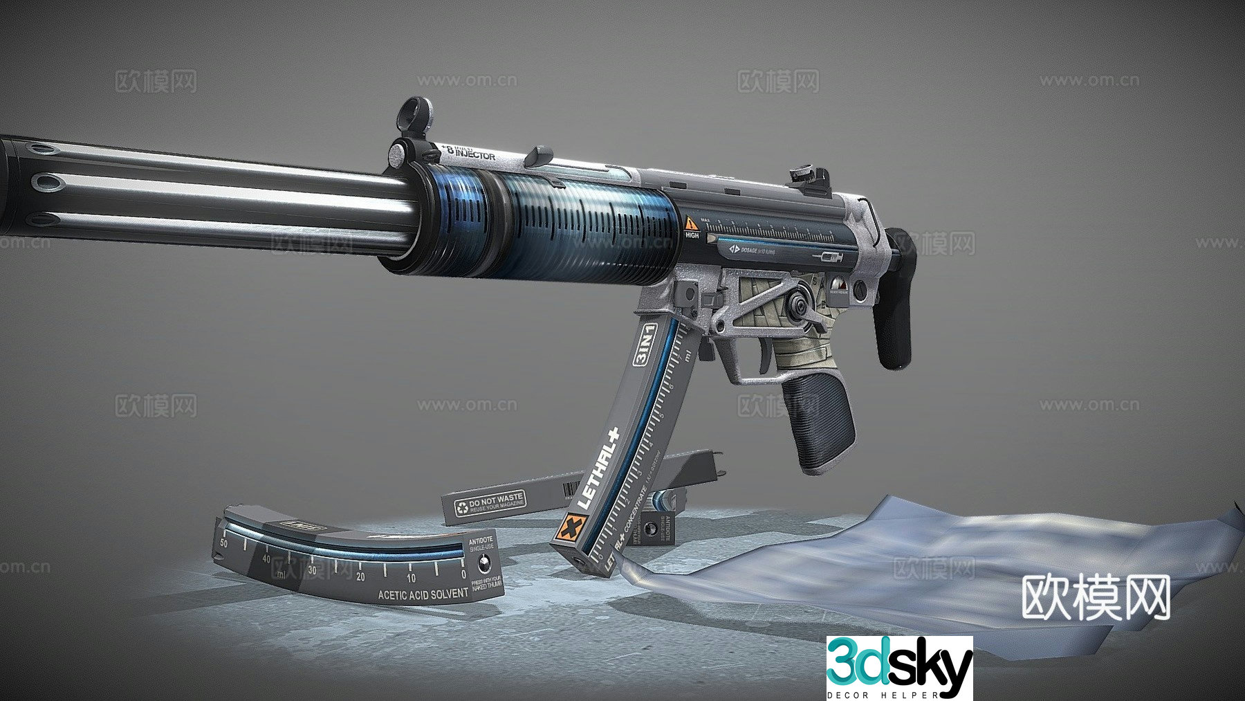 MP5SD lethal injection IV 3d model