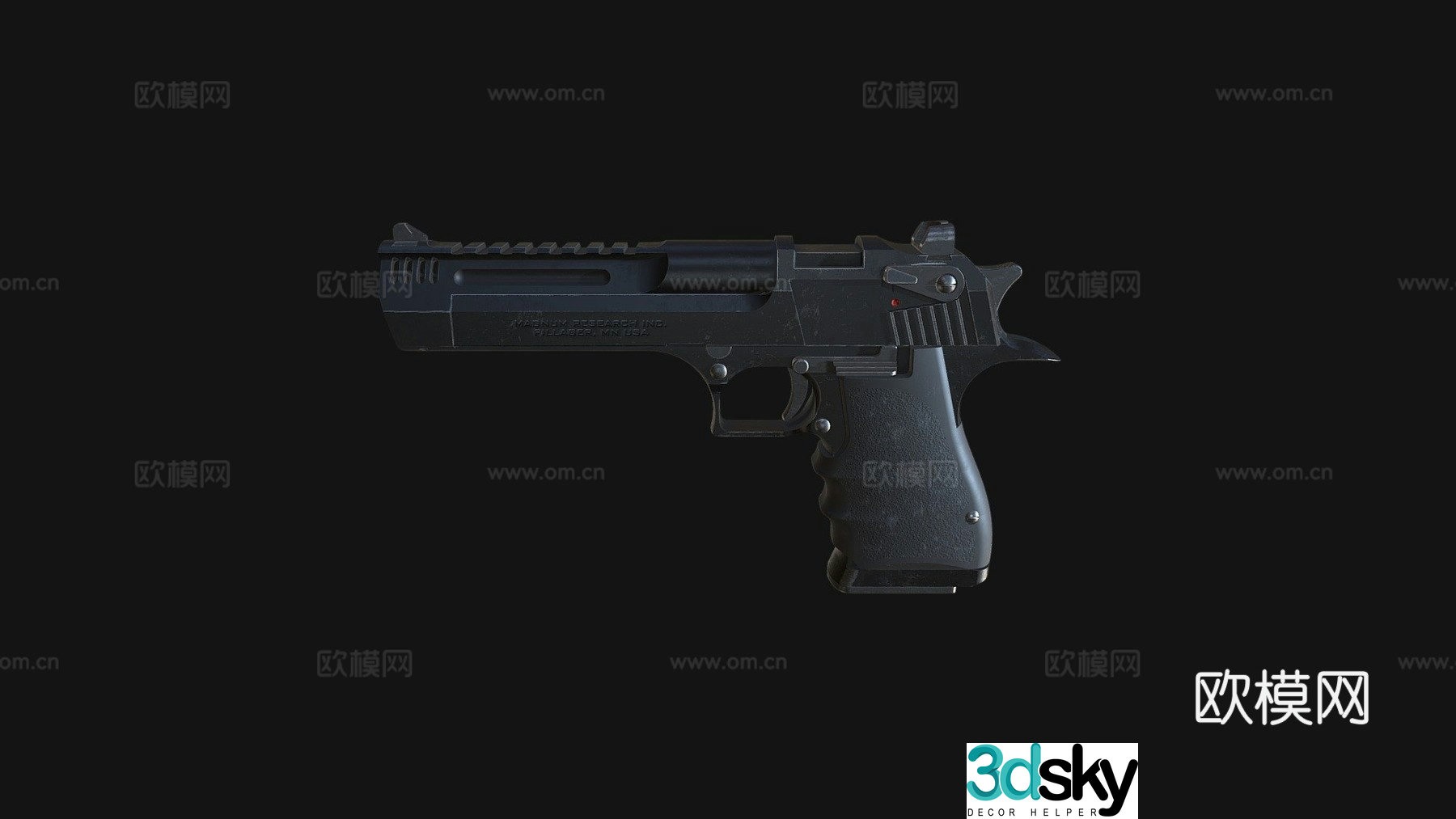 Desert Eagle L5 black 3d model