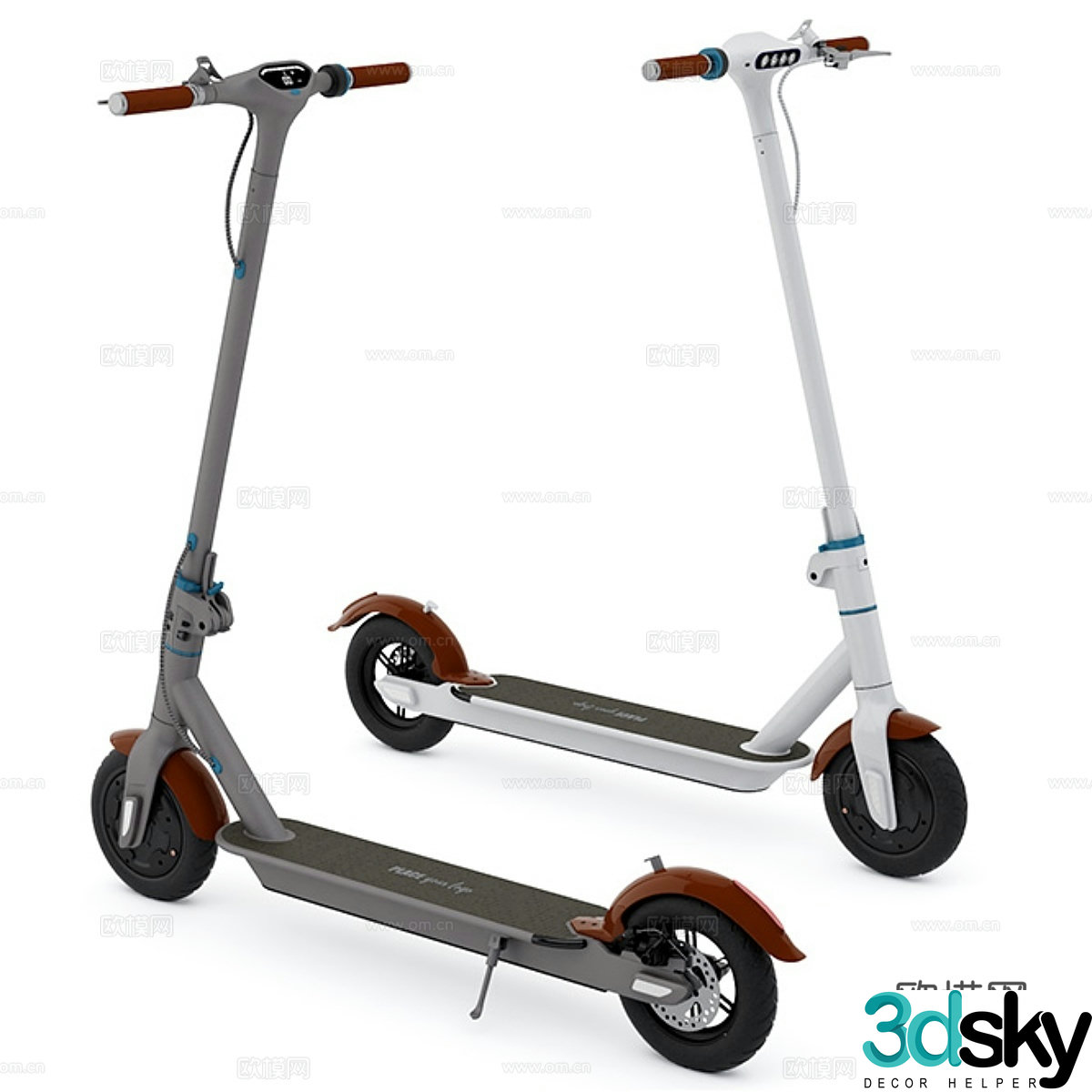 Electric scooter 3d model