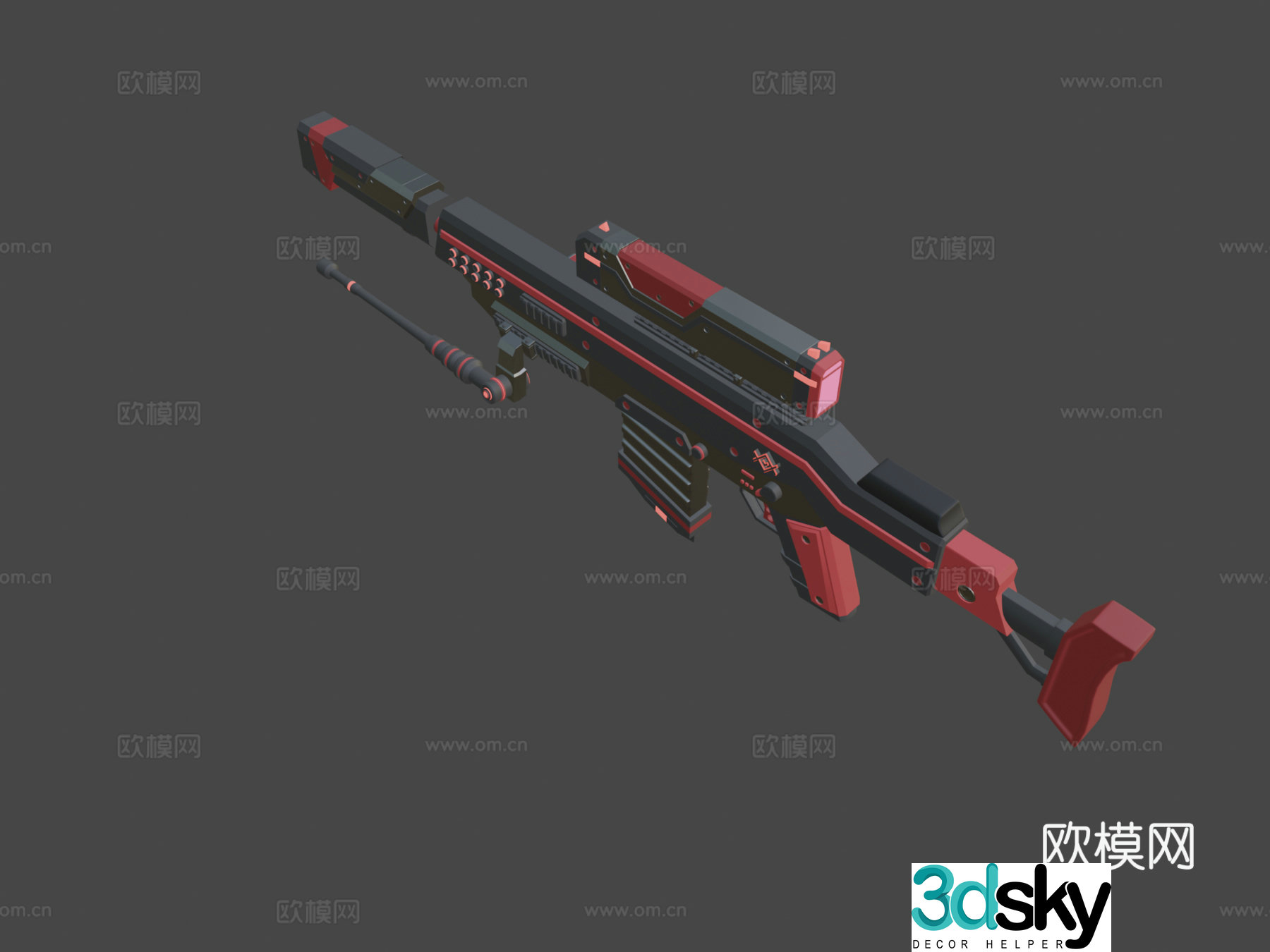 Marksman rifle 3d model