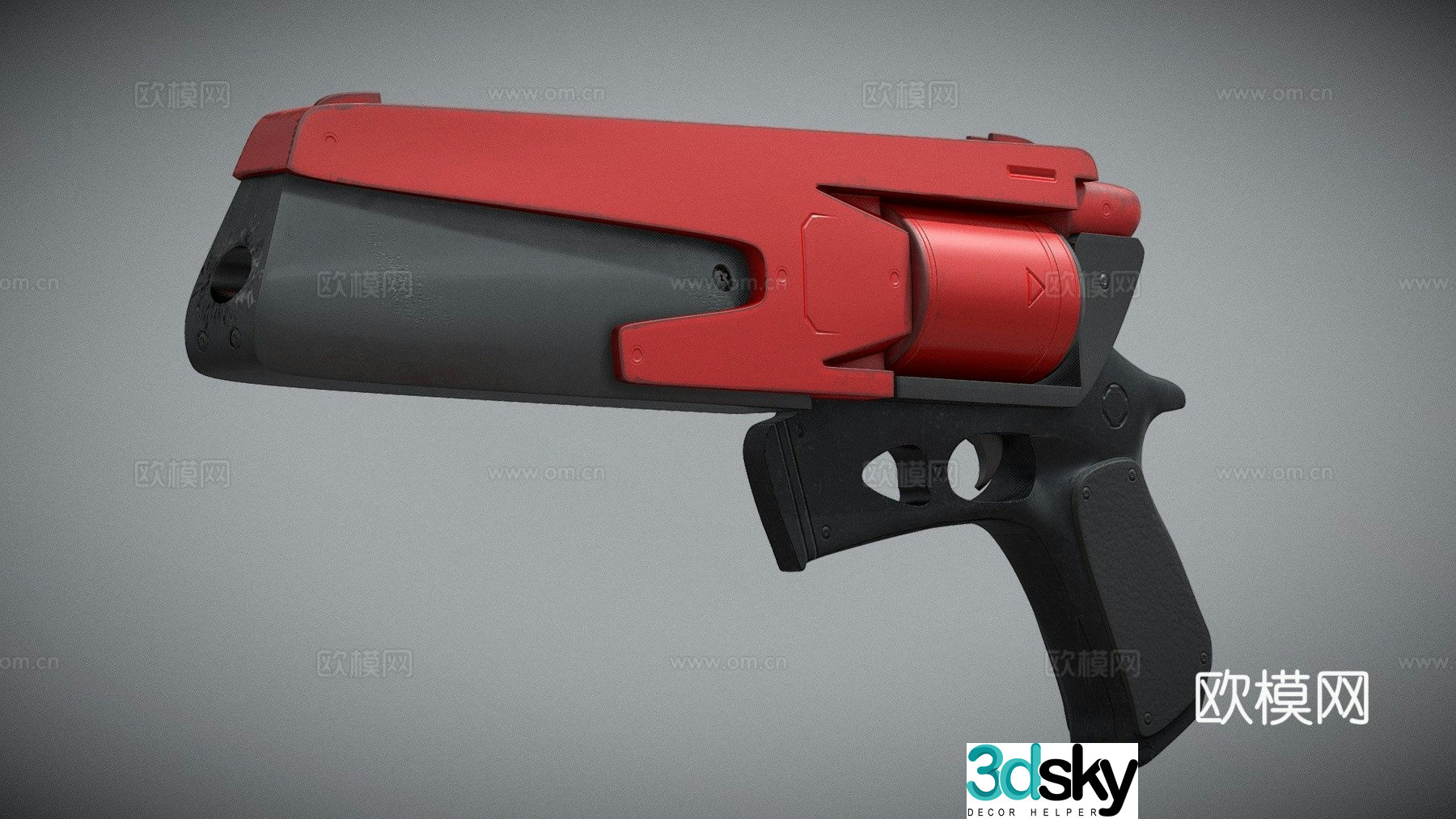Revolver concept gun 3d model