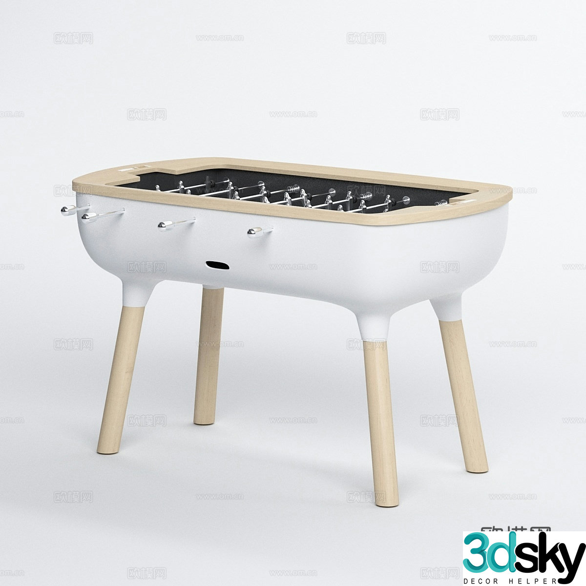 Alain Gilles - Foosball table 3d model