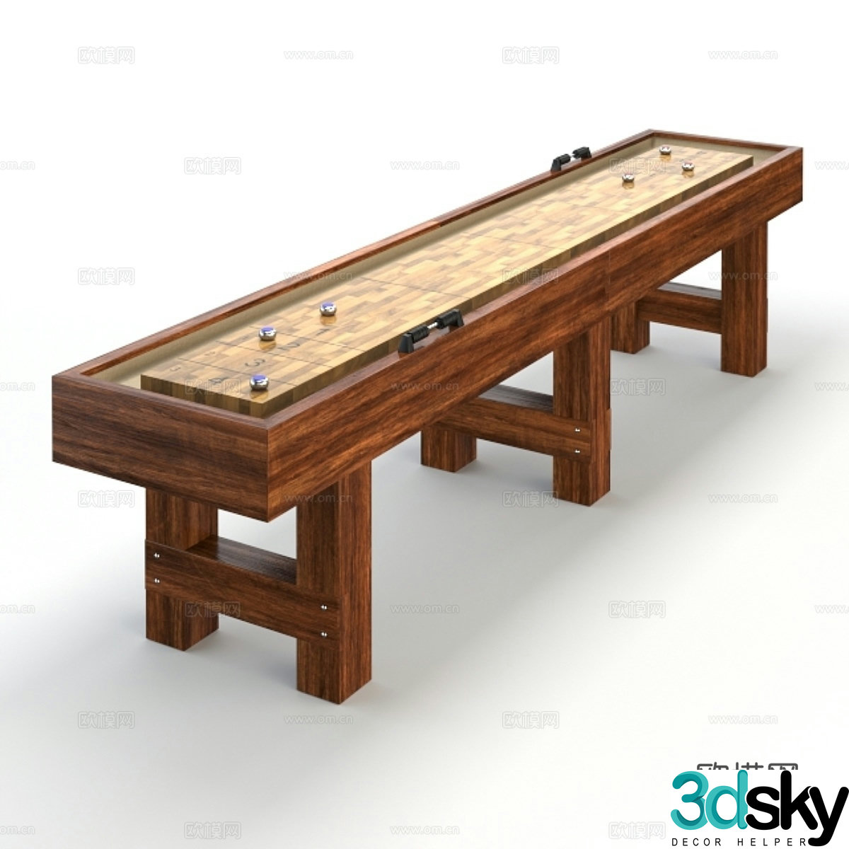 shuffleboard 3d model