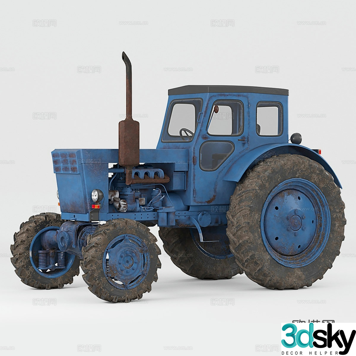 T-40 tractor 3d model