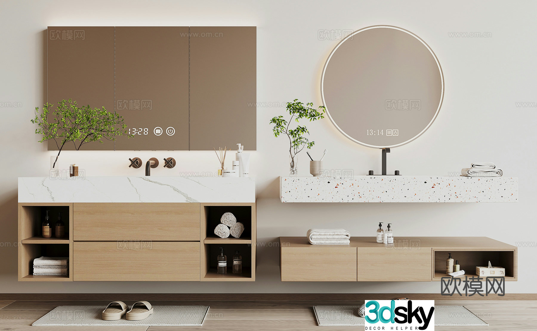 Modern bathroom cabinet 3d model