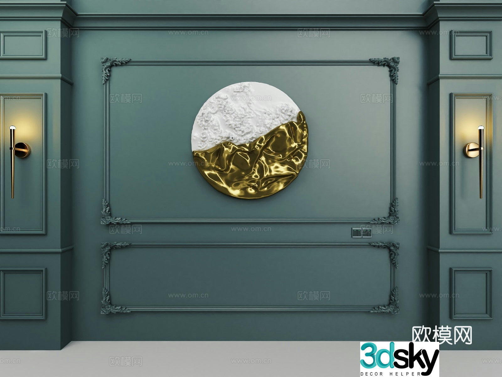 Wall decoration three-dimensional hanging decoration wall soft decoration 3D model