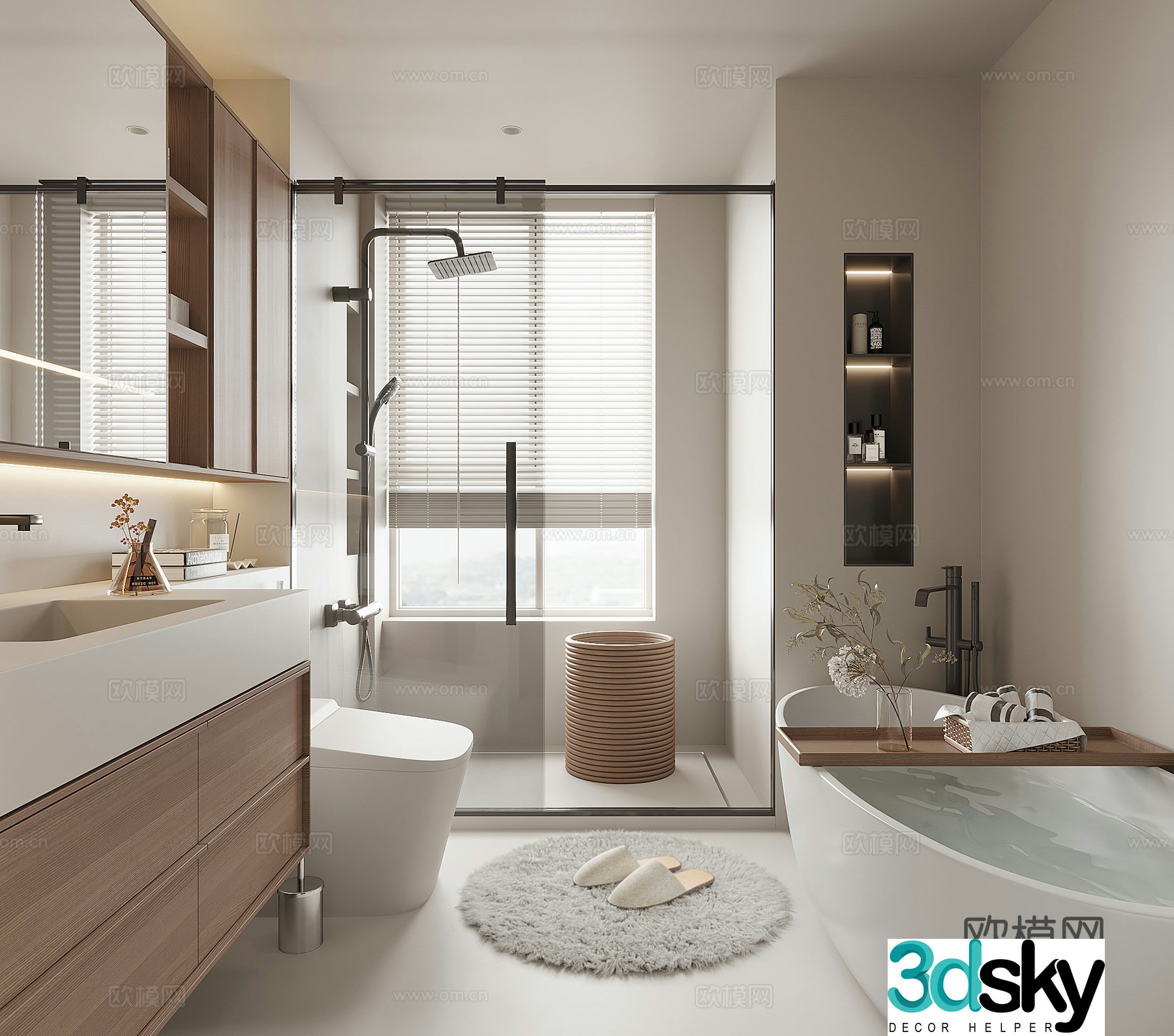 Modern bathroom bathroom 3d model