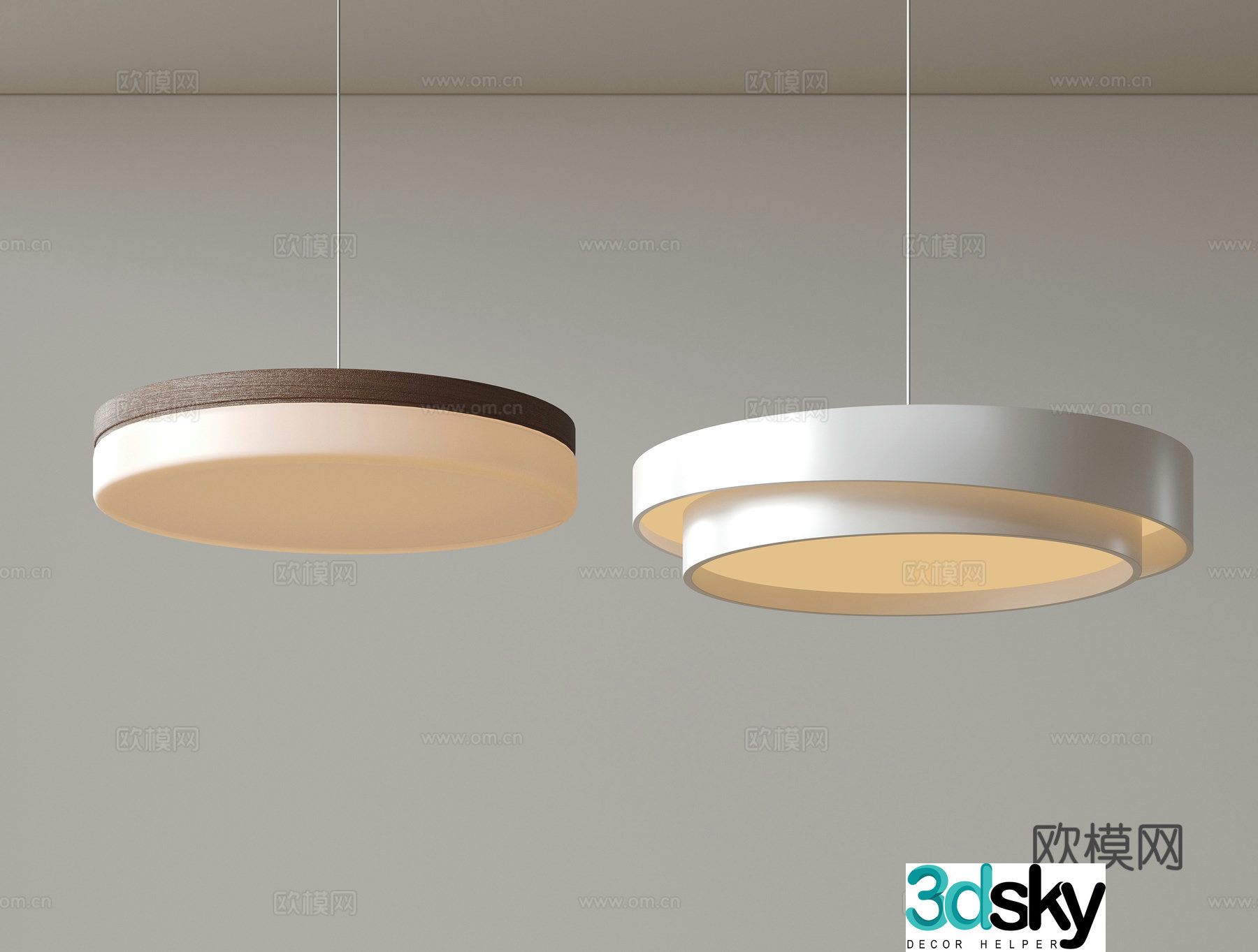 Modern single head chandelier bedside chandelier 3d model