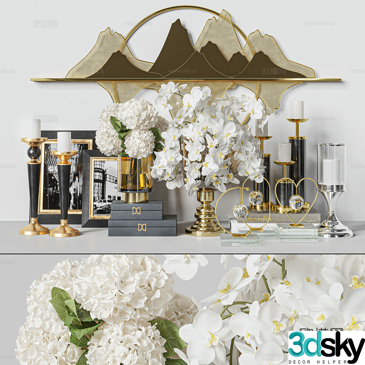 Decoration ornaments vase candle 3d model
