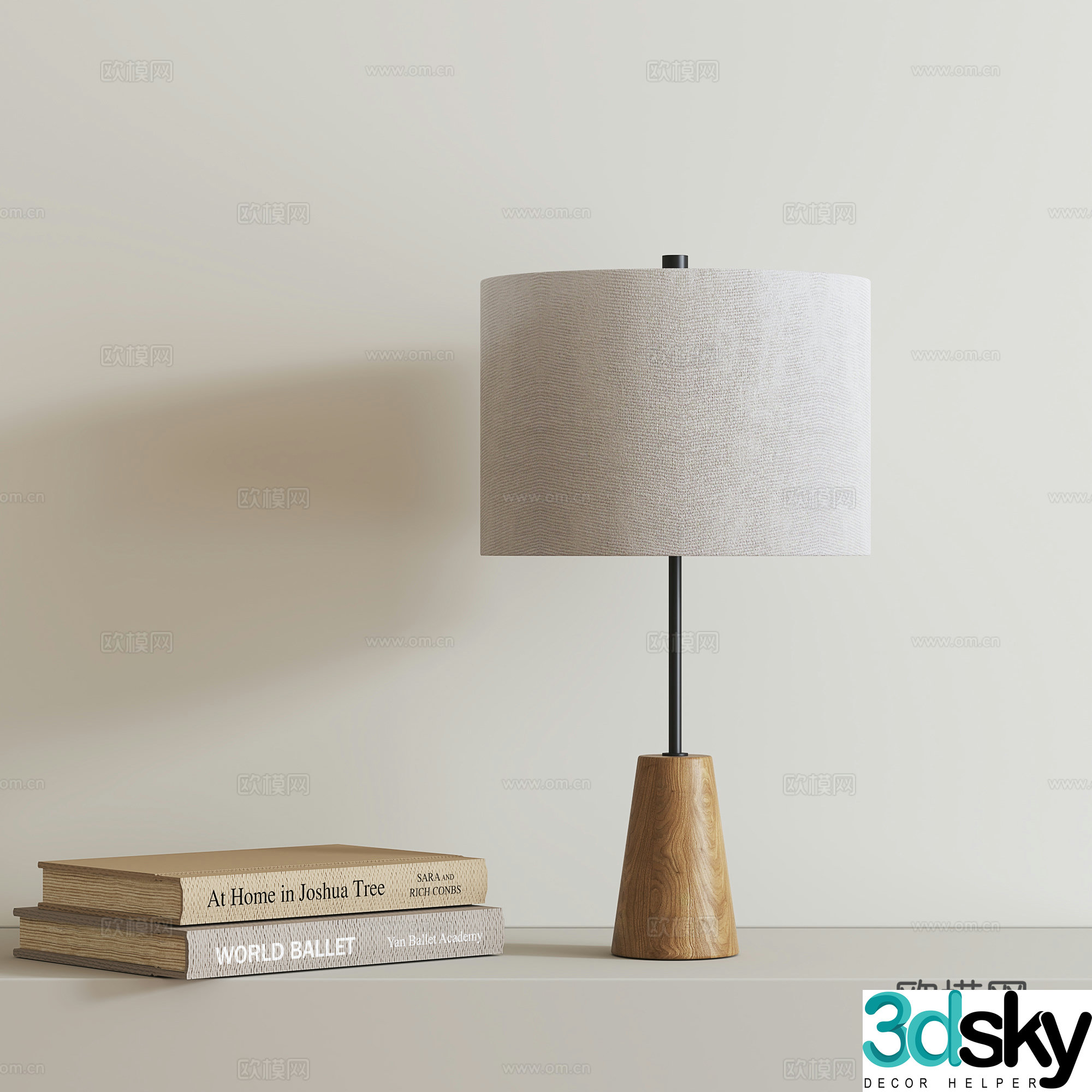 wabi-sabi table lamp 3d model