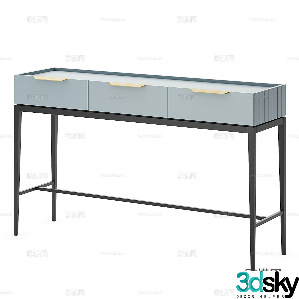 New Chinese style end viewing platform 3D model