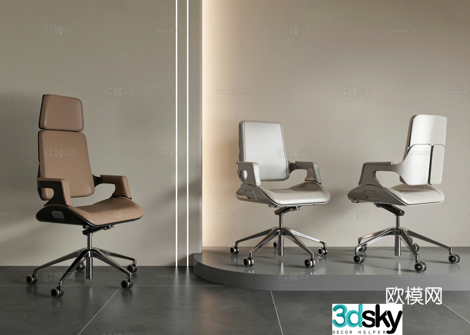 Modern conference chair office chair 3d model