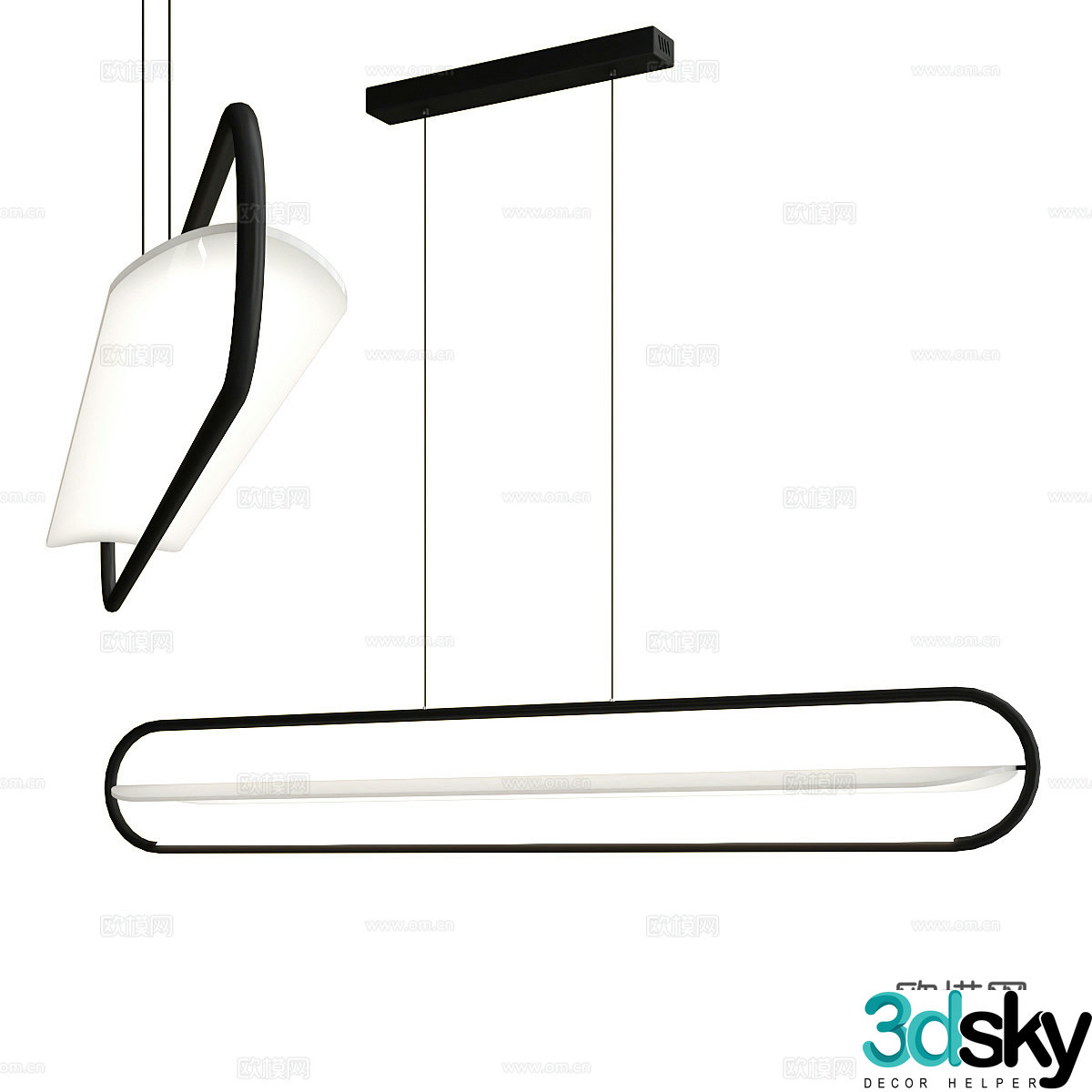 Restaurant chandelier 3d model