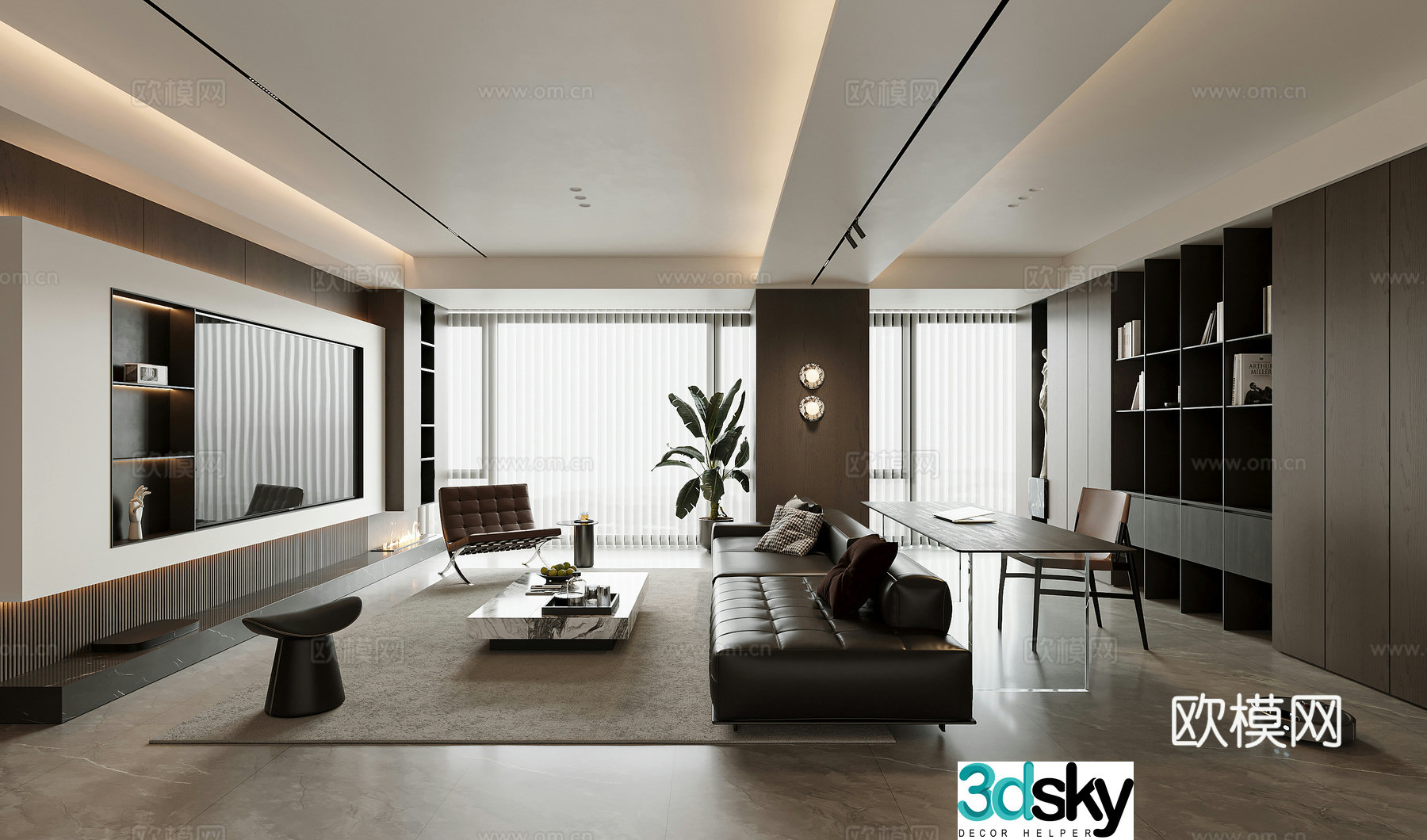 Italian living room 3d model